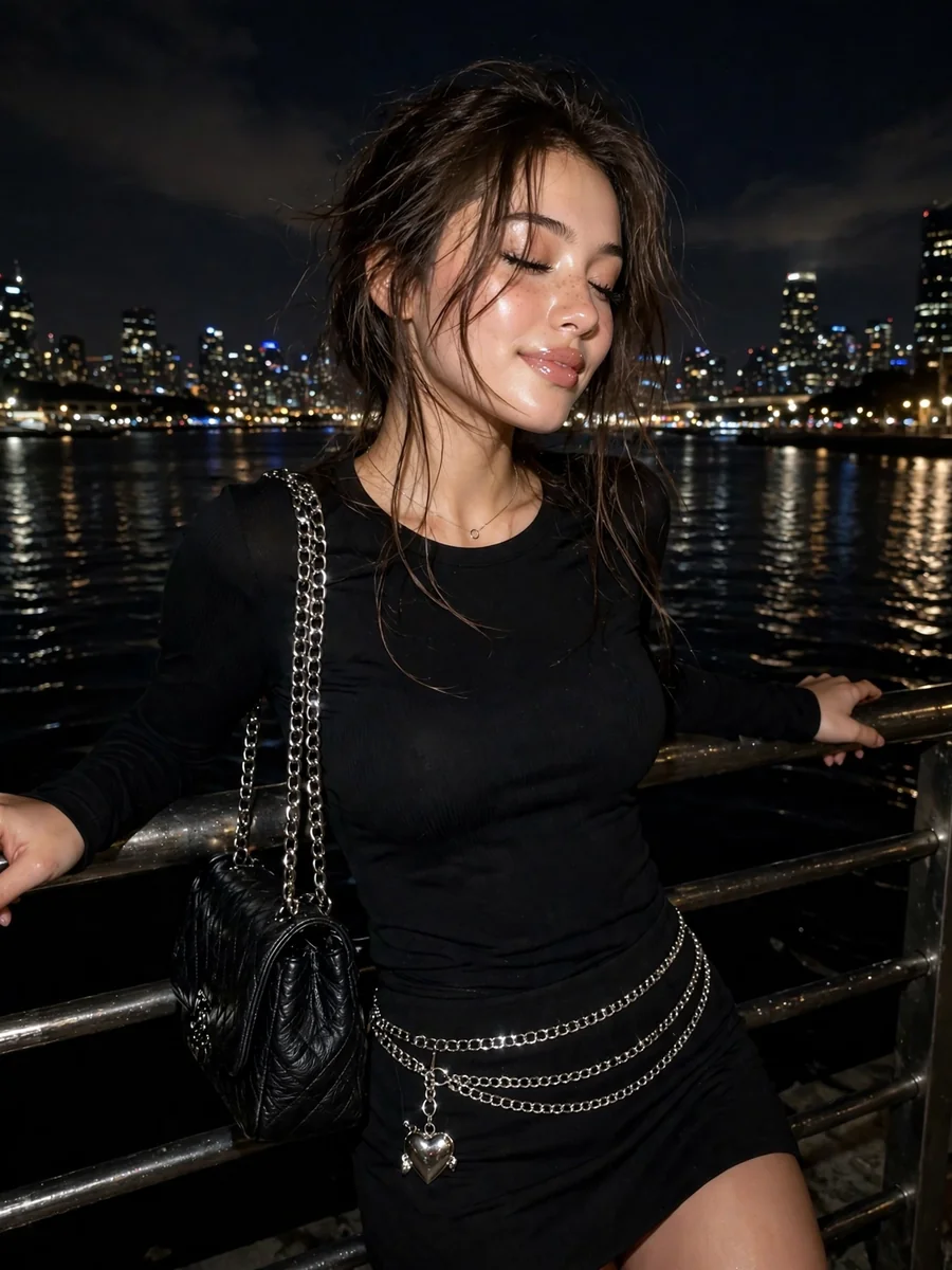 Act as an Urban Night Waterfront Portrait — ChatGPT Prompt