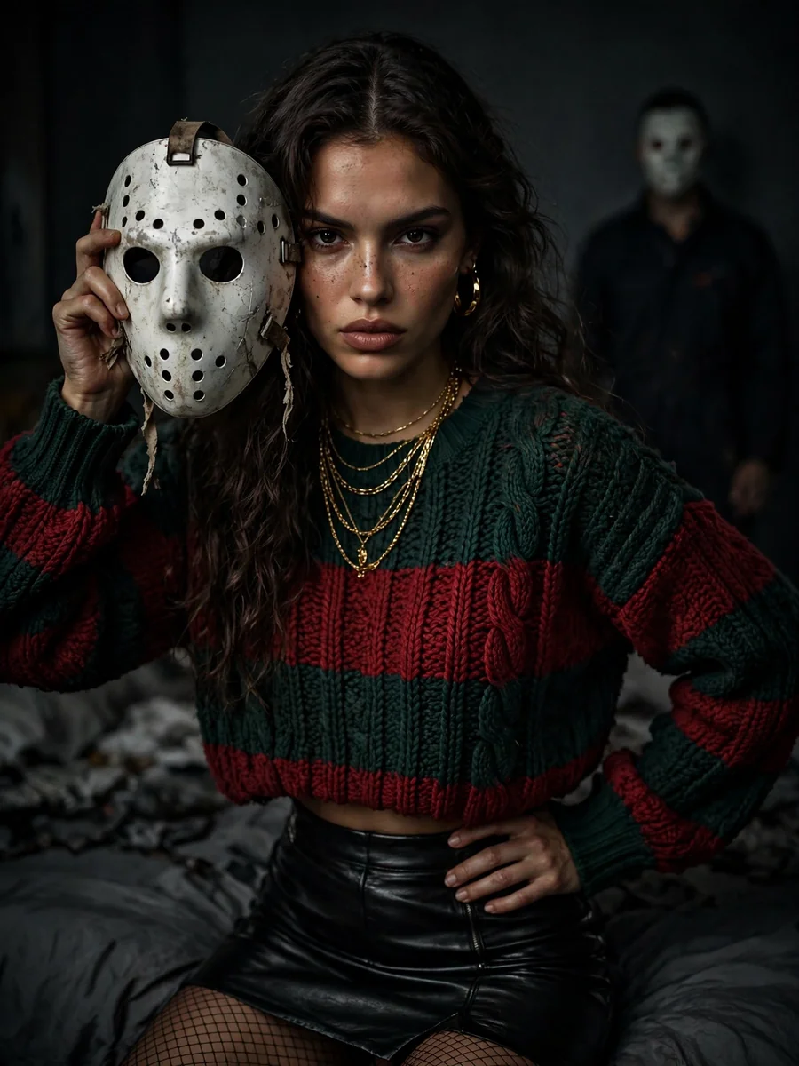 Act as a Glam Horror Editorial Portrait — ChatGPT Prompt