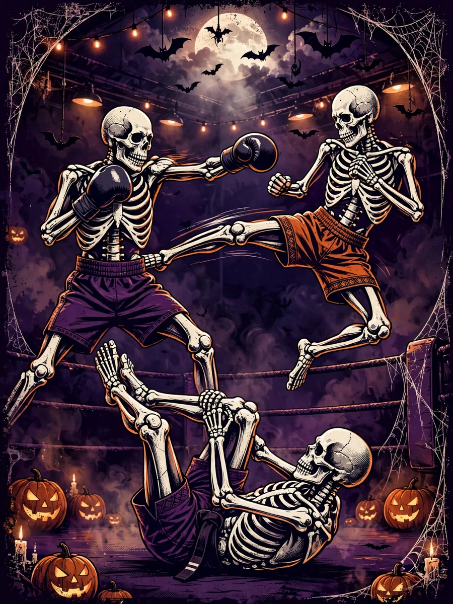 Halloween T-Shirt Design for a NYC Boxing Gym — ChatGPT Prompt