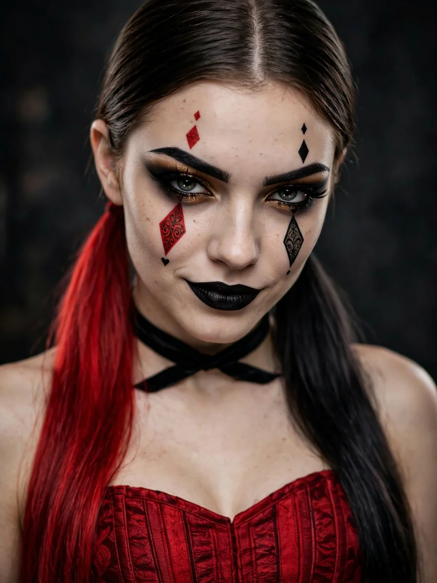 Act as an Elegant Dark Harlequin Portrait — ChatGPT Prompt