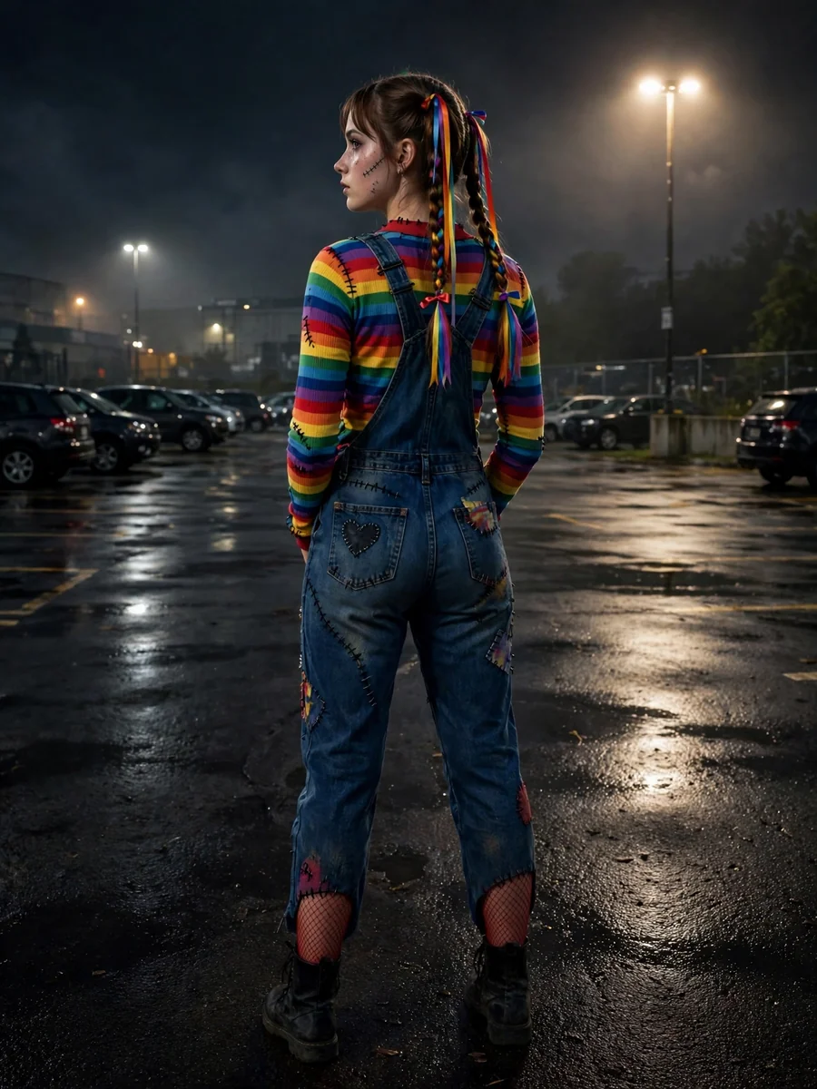 Act as a Cinematic Chucky-Inspired Night Portrait — ChatGPT Prompt