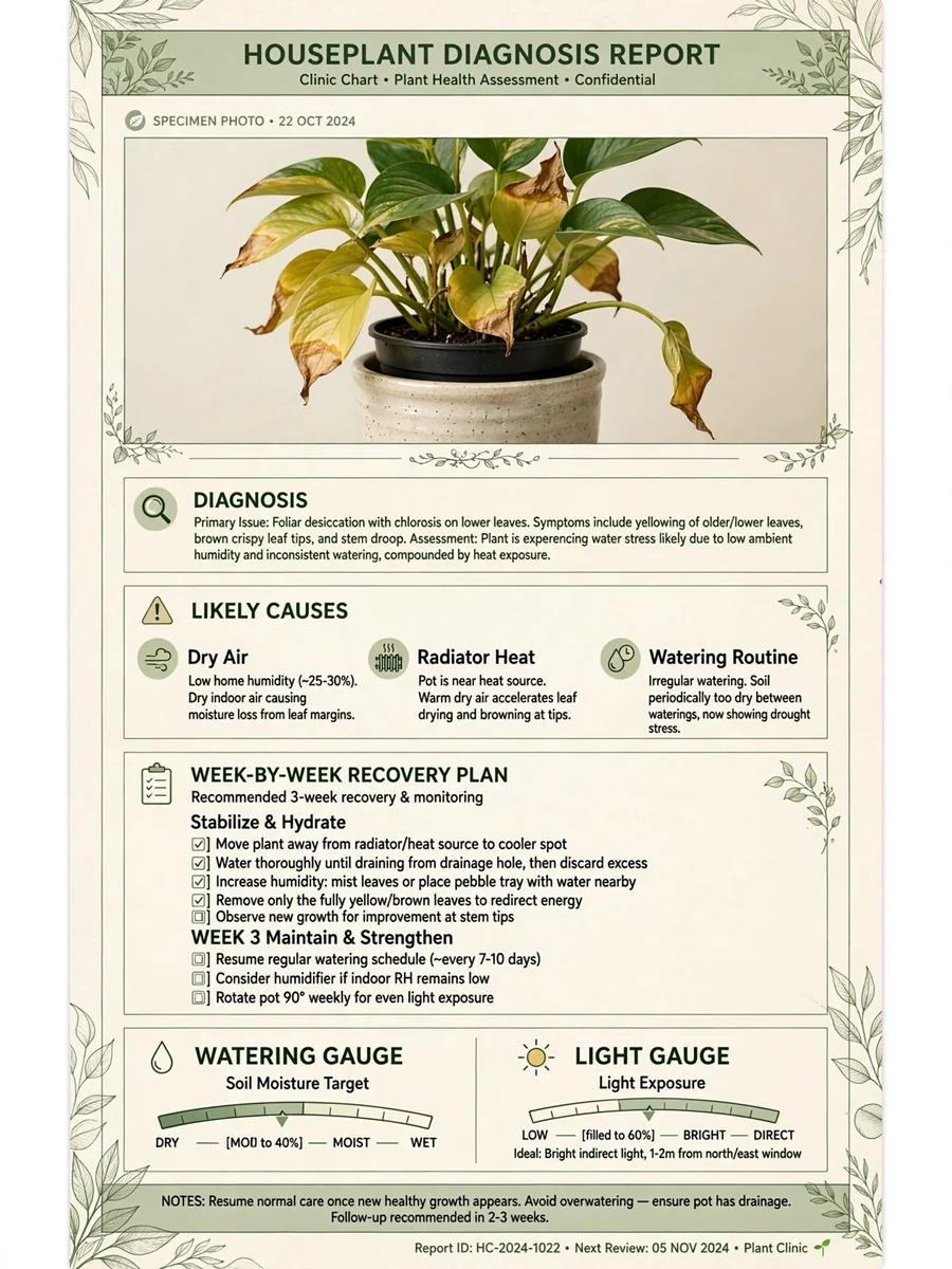 Act as a Houseplant Problem Diagnostician — ChatGPT Prompt