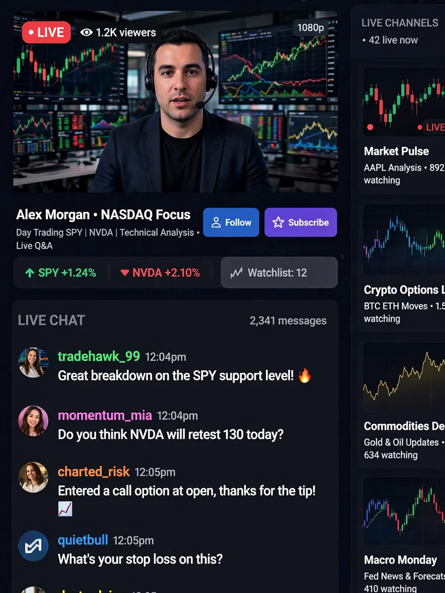 Act as a Streaming Platform for Traders Prompt Builder — ChatGPT Prompt