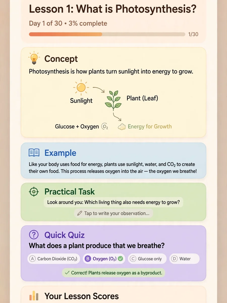 Act as a 30-Day Adaptive Personal Tutor — ChatGPT Prompt