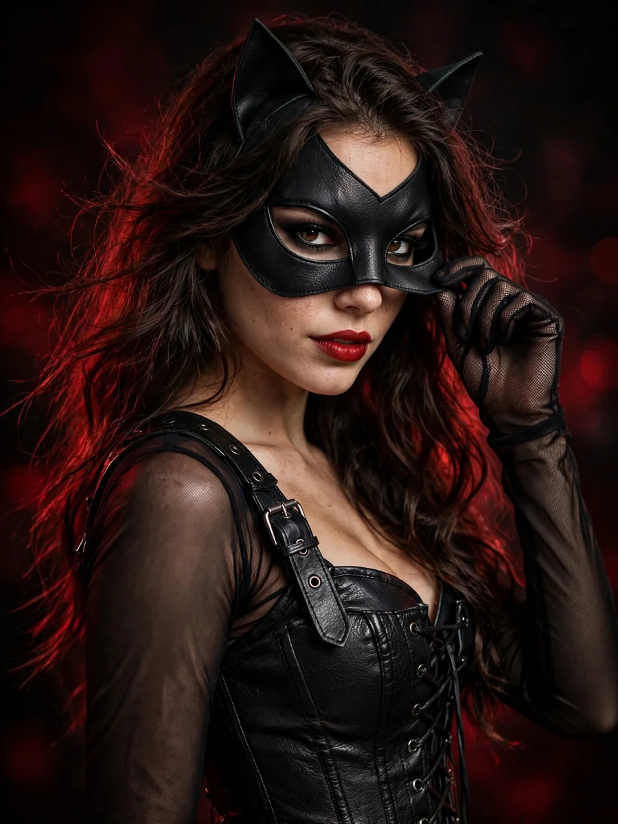 Act as a Seductive Catwoman Leather Portrait — ChatGPT Prompt