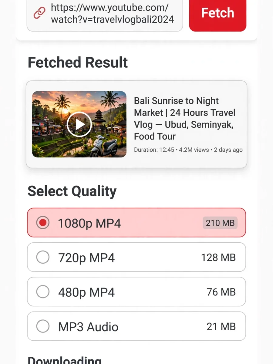 Act as a YouTube Video Downloader Skill — ChatGPT Prompt