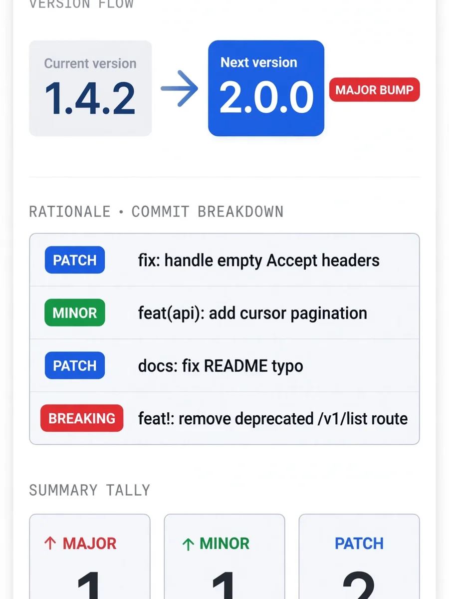 Act as a SemVer Bump Advisor — ChatGPT Prompt