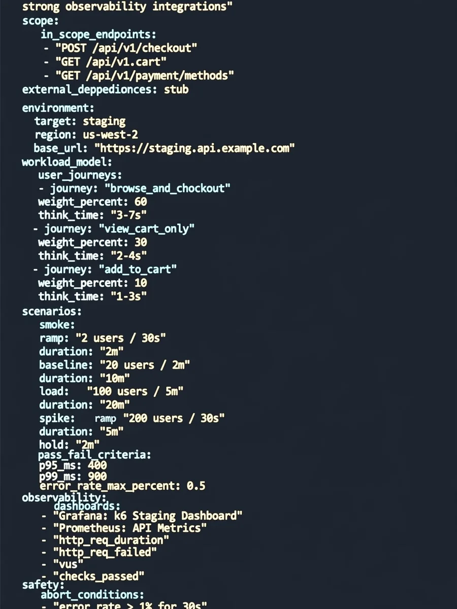 Load Test Plan Builder (YAML) — ChatGPT Prompt