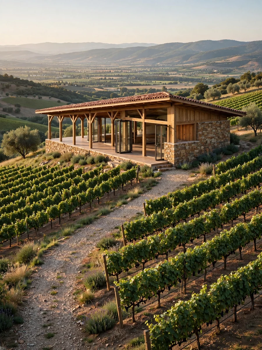 Hillside Vineyard Tasting Pavilion Concept Brief Builder — ChatGPT Prompt