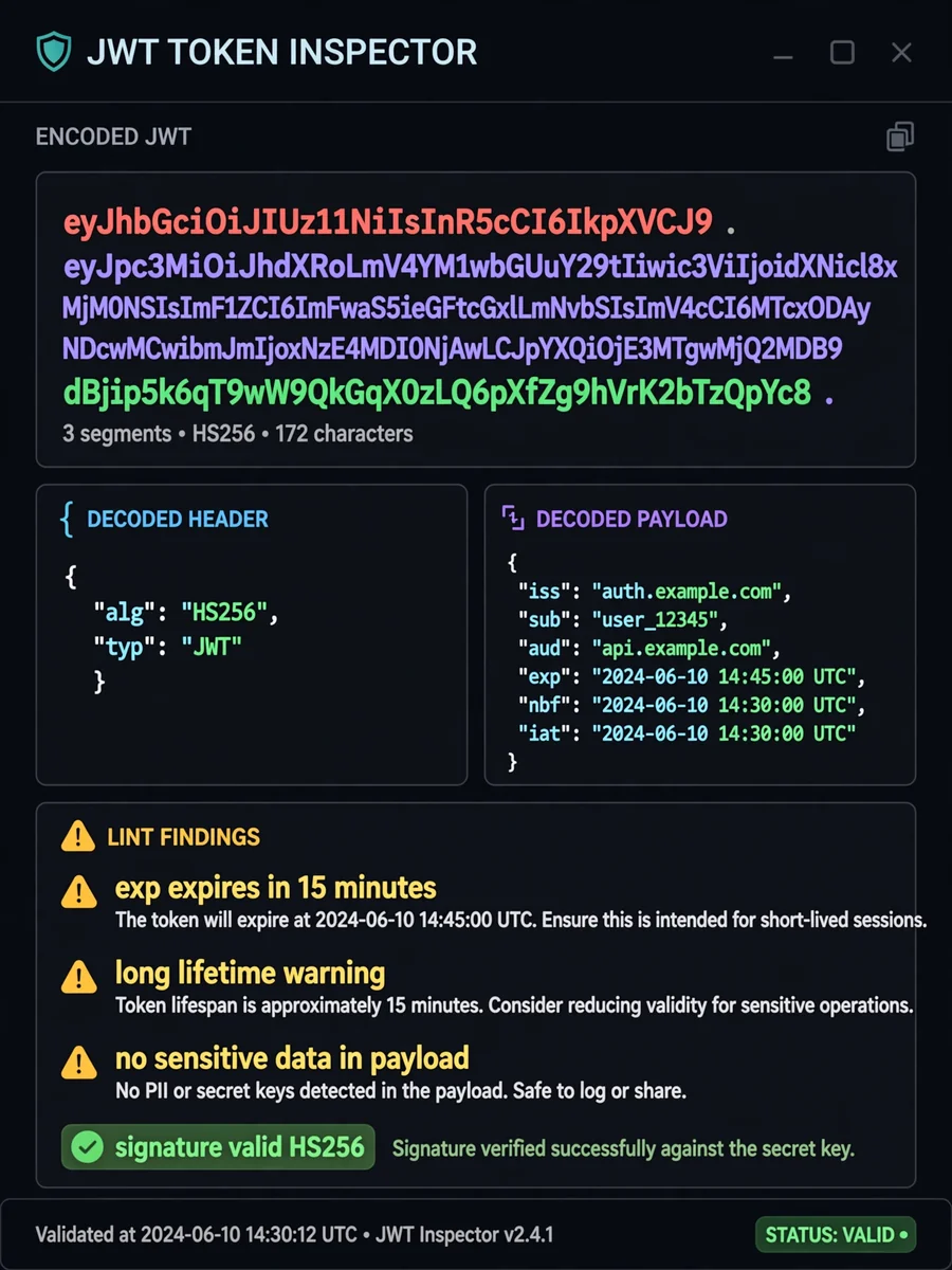 Act as a JWT Token Inspector — ChatGPT Prompt