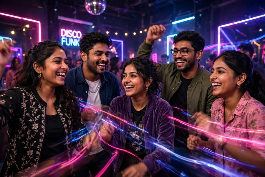Friends Disco Neon Club Video