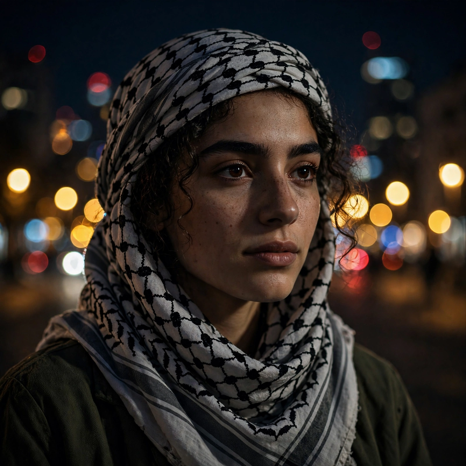 Afghani Keffiyeh Night Portrait