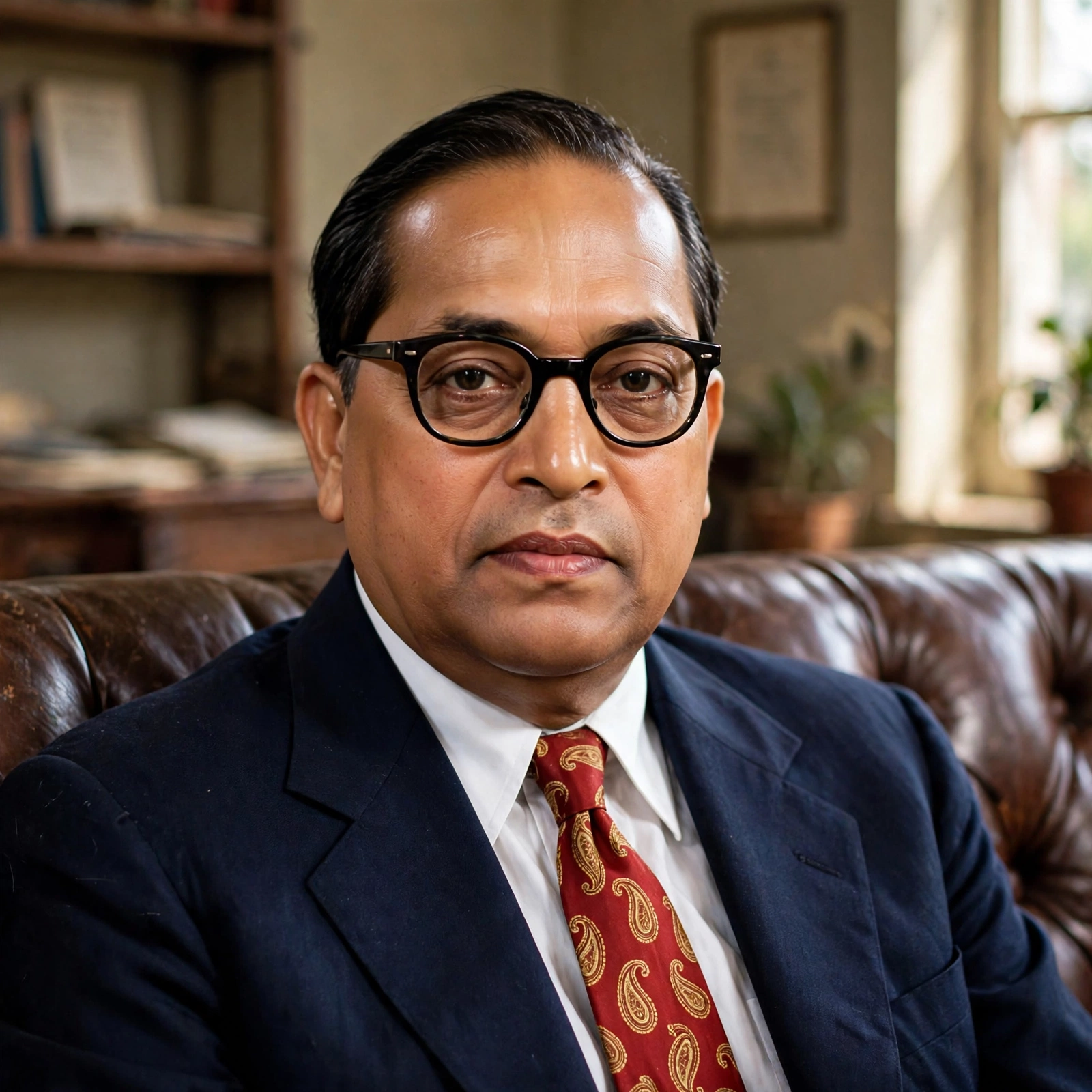Ambedkar Jayanti Leather Sofa Portrait
