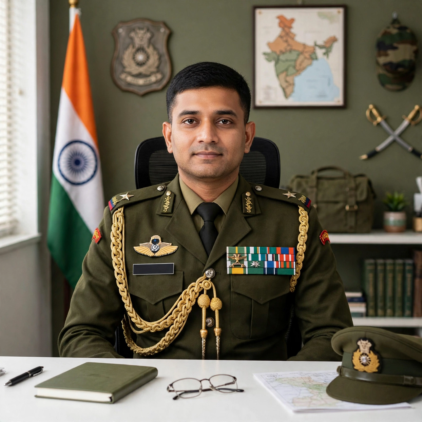 Army Officer Office Portrait
