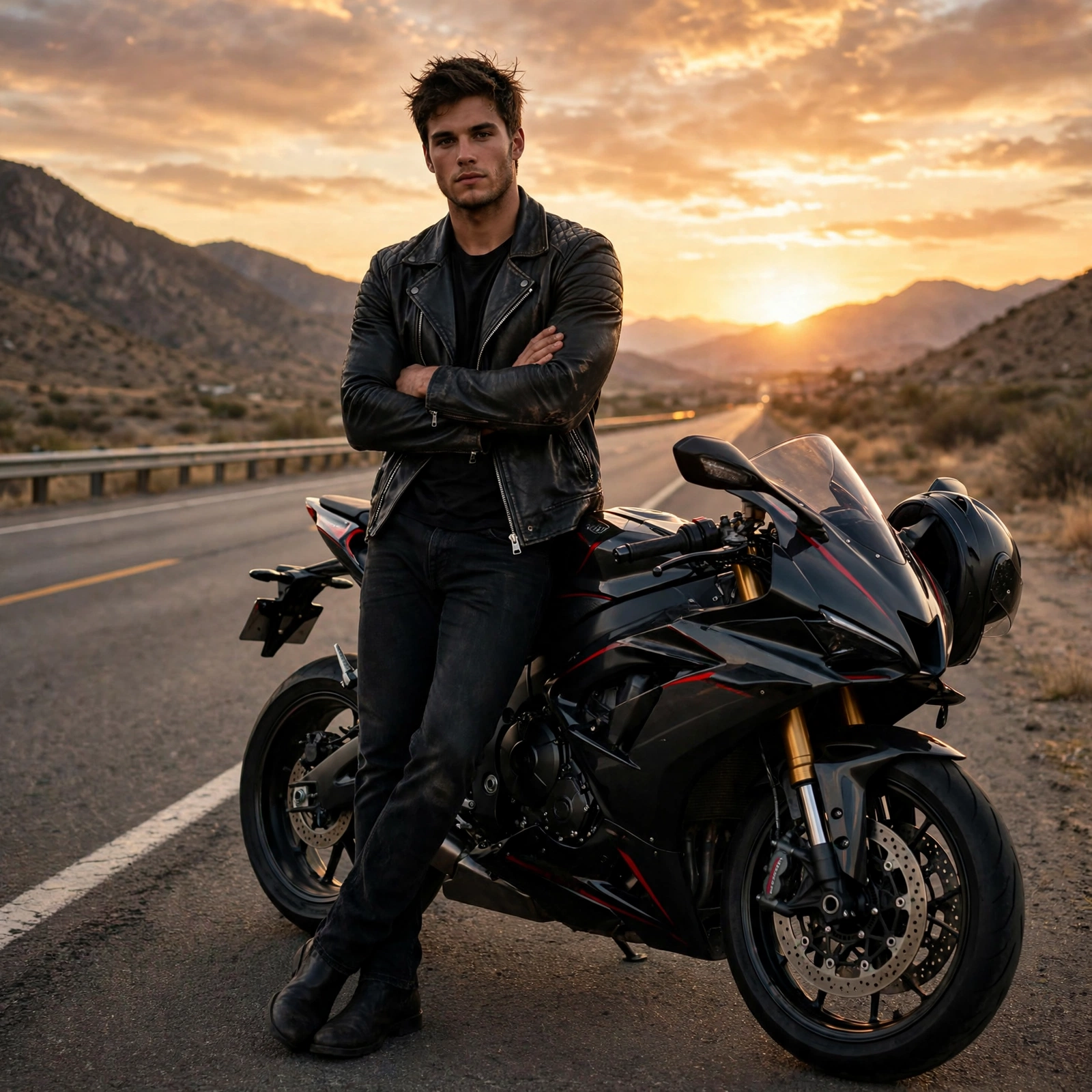 Biker Young Man Style
