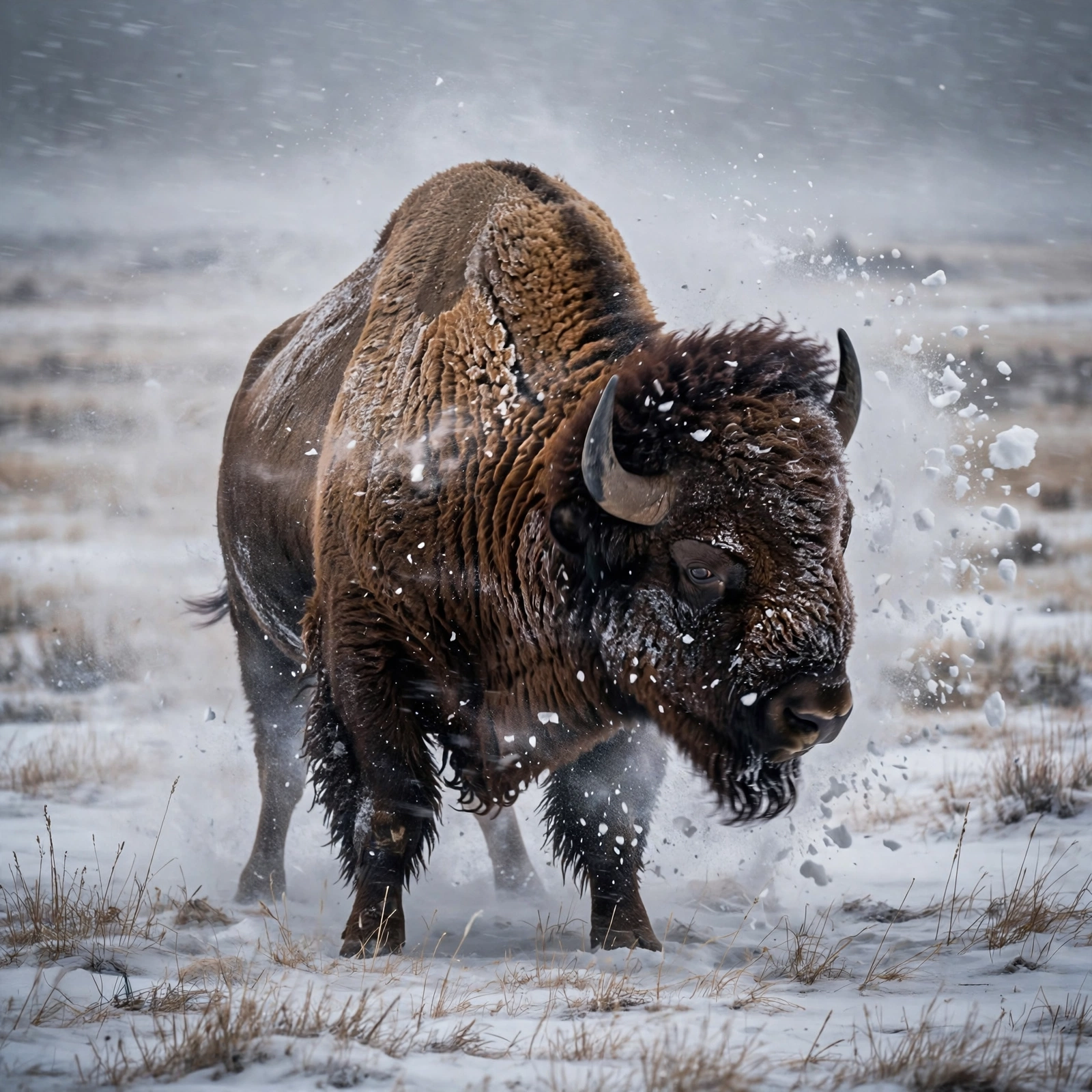 Bison Blizzard Plains