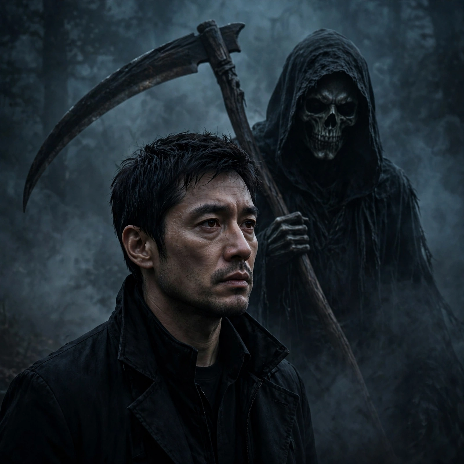 Black Devil Grim Reaper Photo Prompt