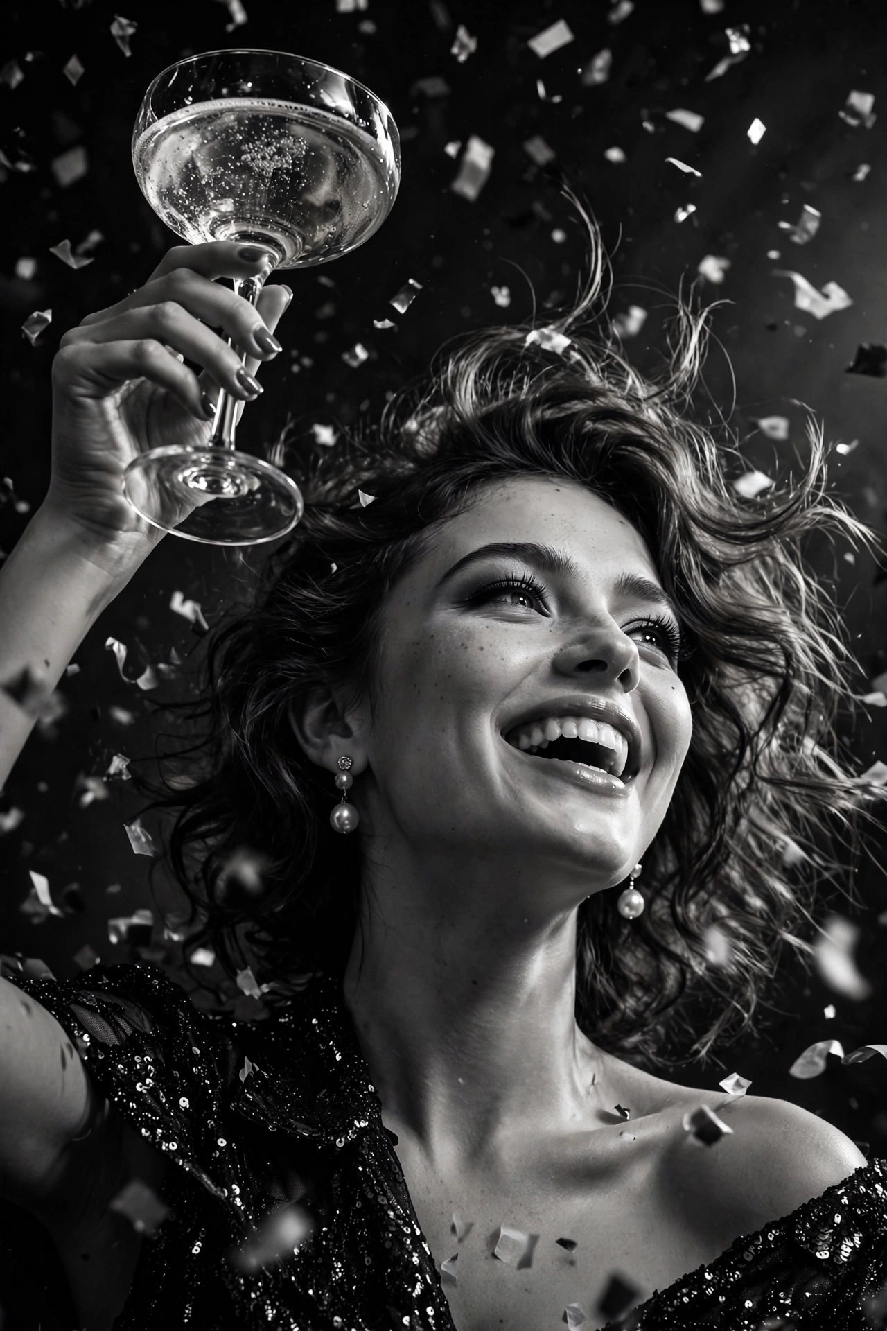 Black And White Birthday Portrait