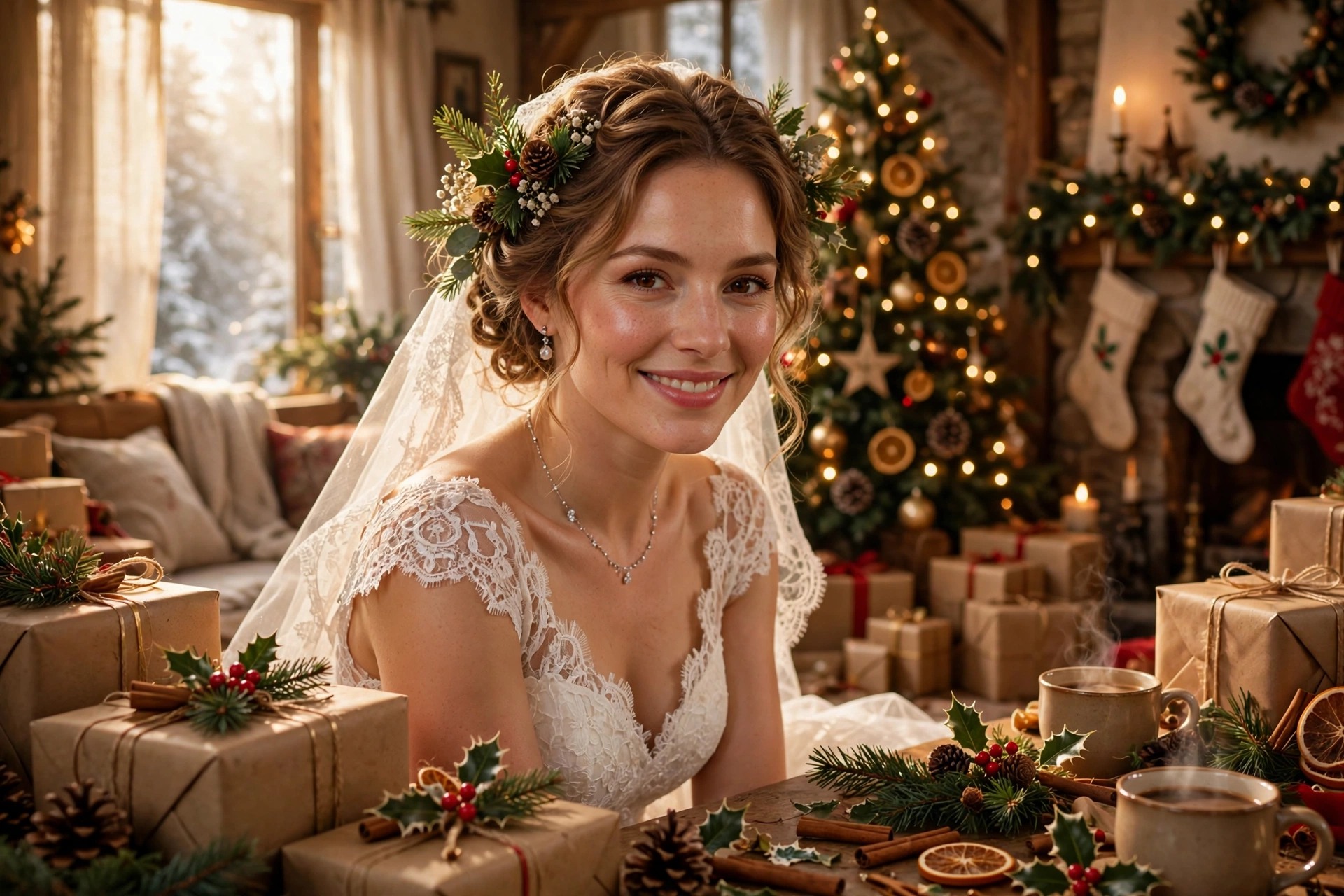 Bride Christmas Morning