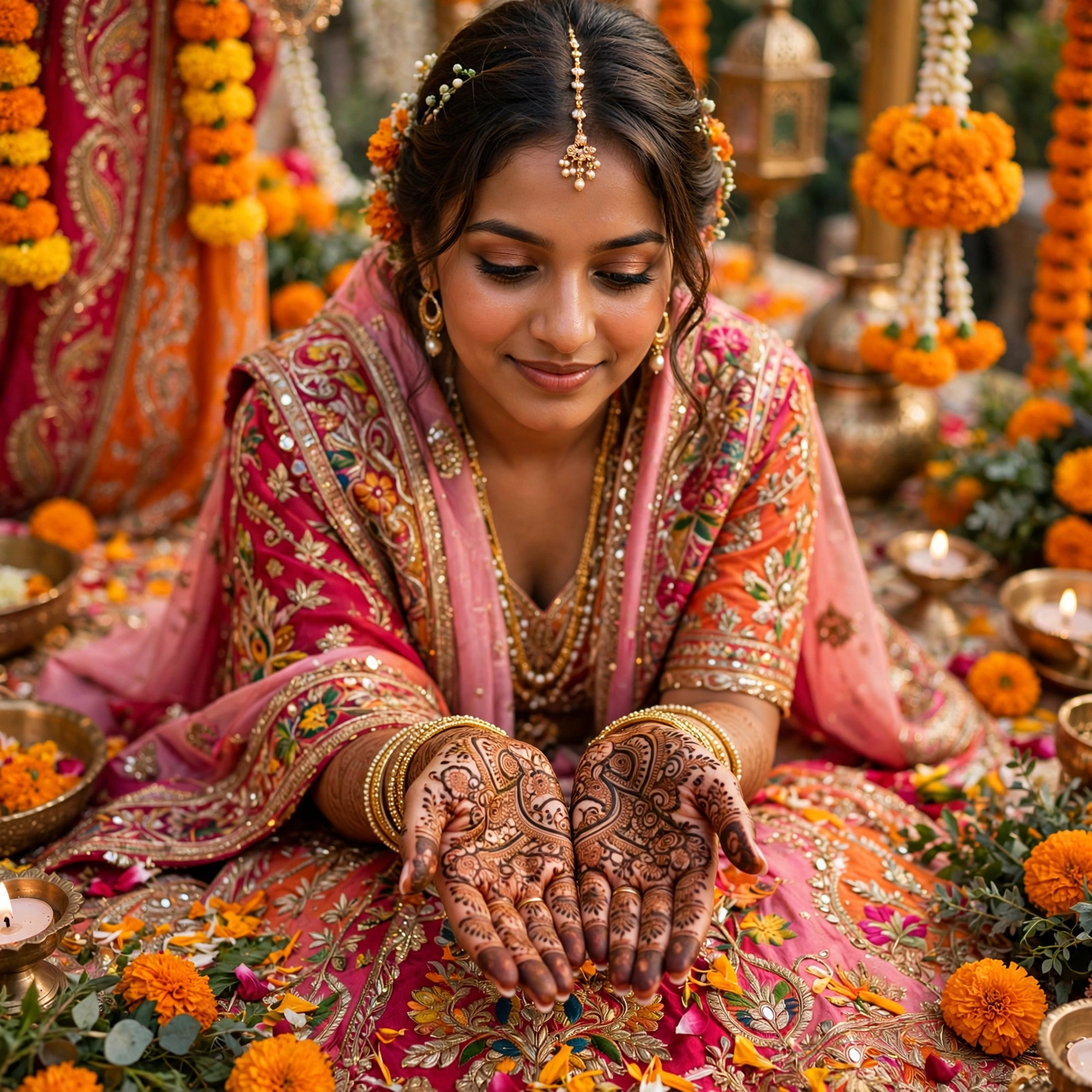Bride Mehndi Look