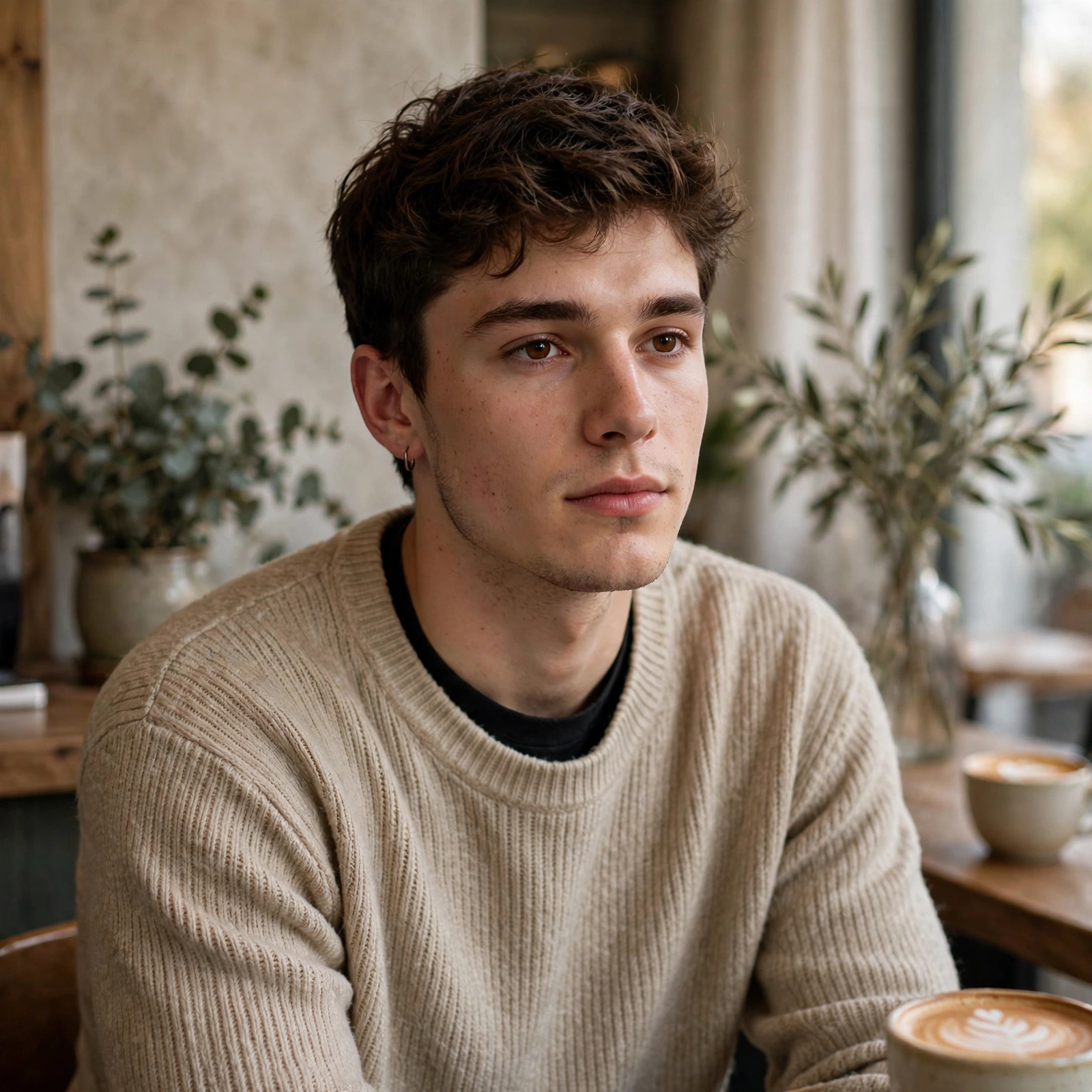 Cafe Aesthetic Young Man
