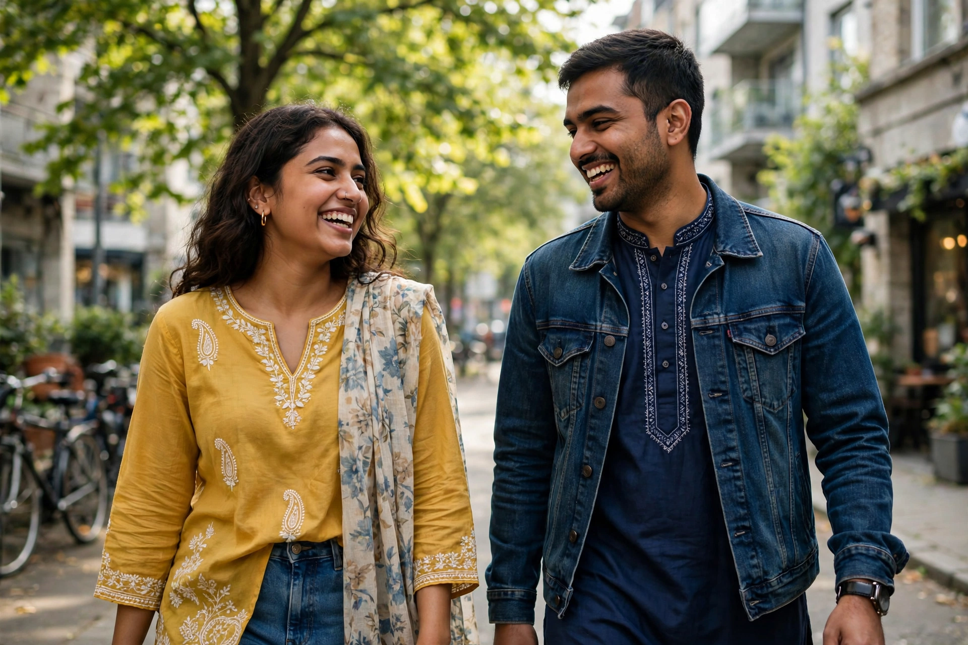 Candid South Asian Couple Photo