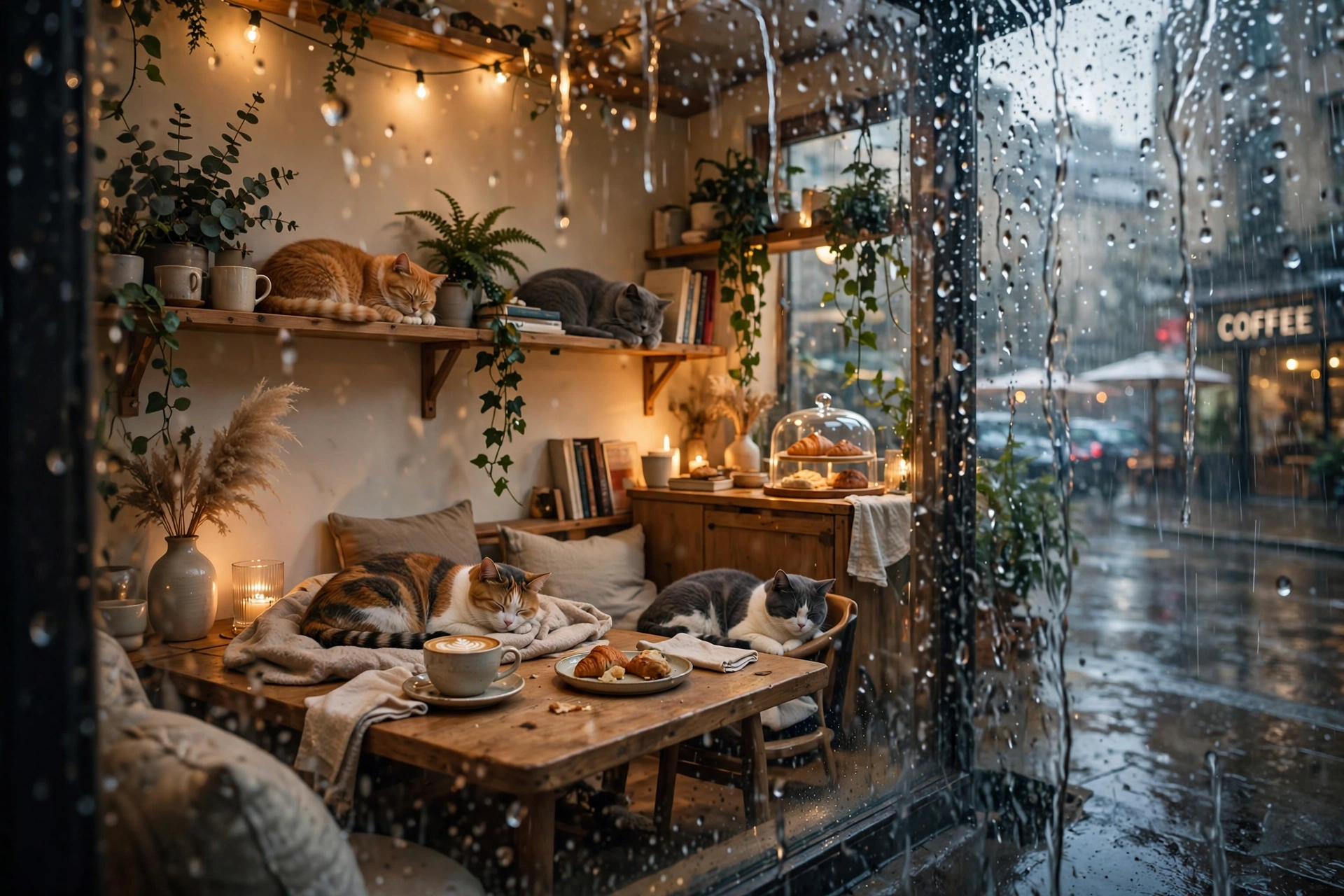 Cat Cafe Rain