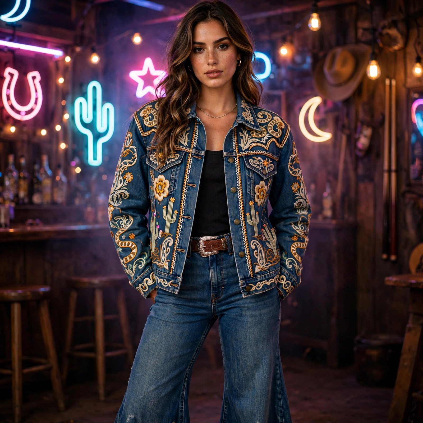Chain Stitch Denim