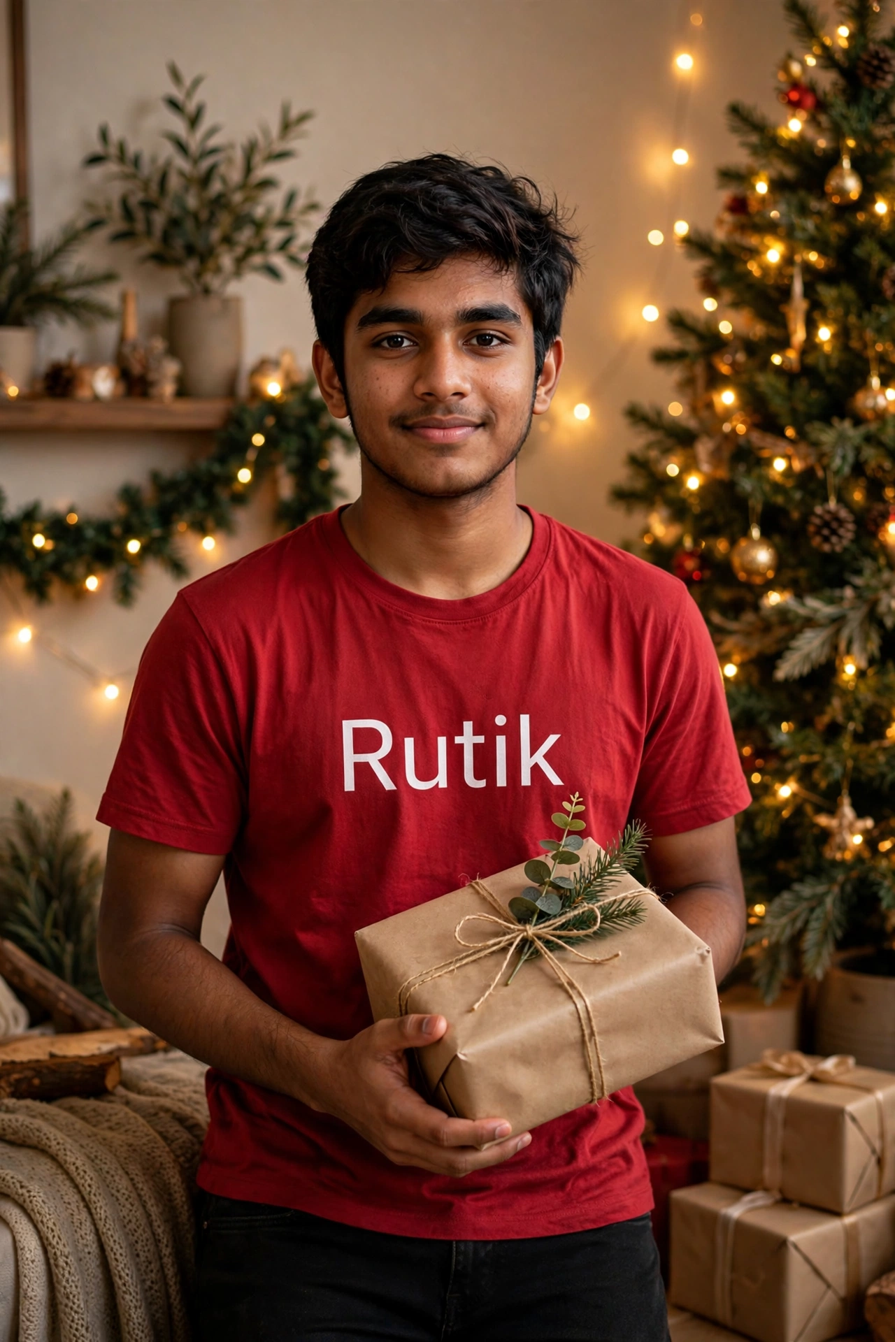 Christmas Santa Gift Portrait