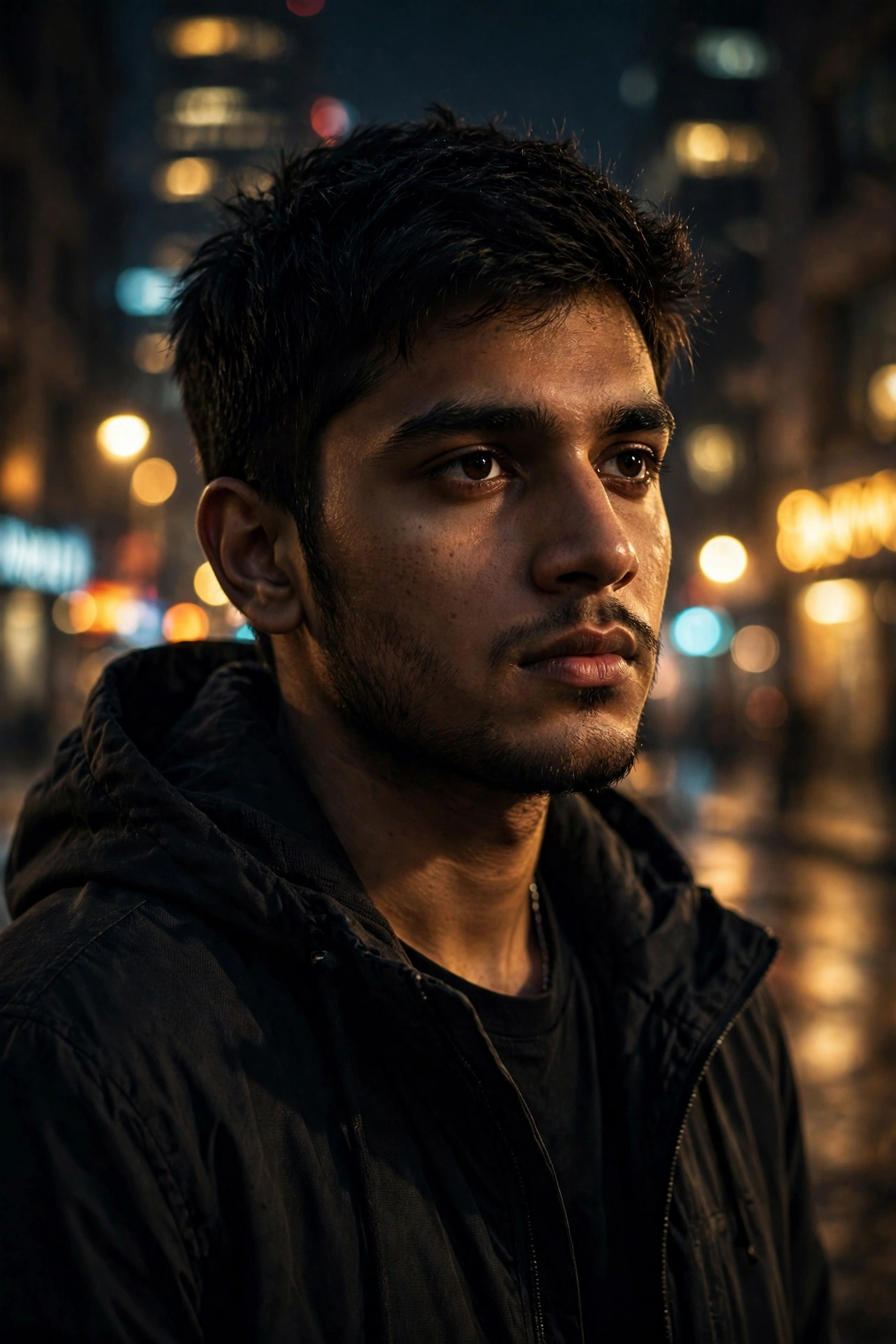 Cinematic Night Portrait Prompt