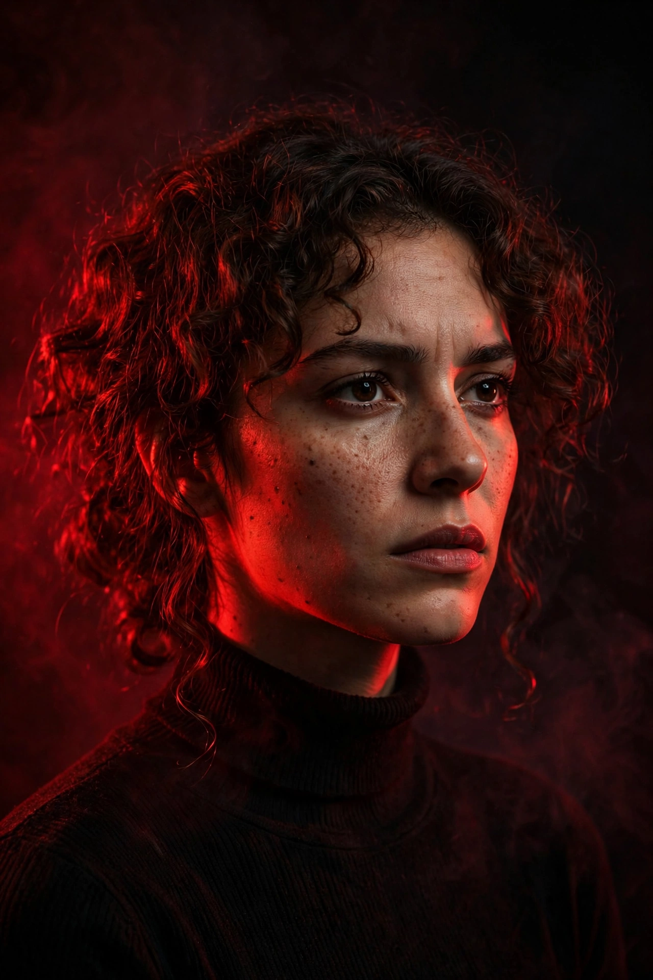 Cinematic Red Studio Light
