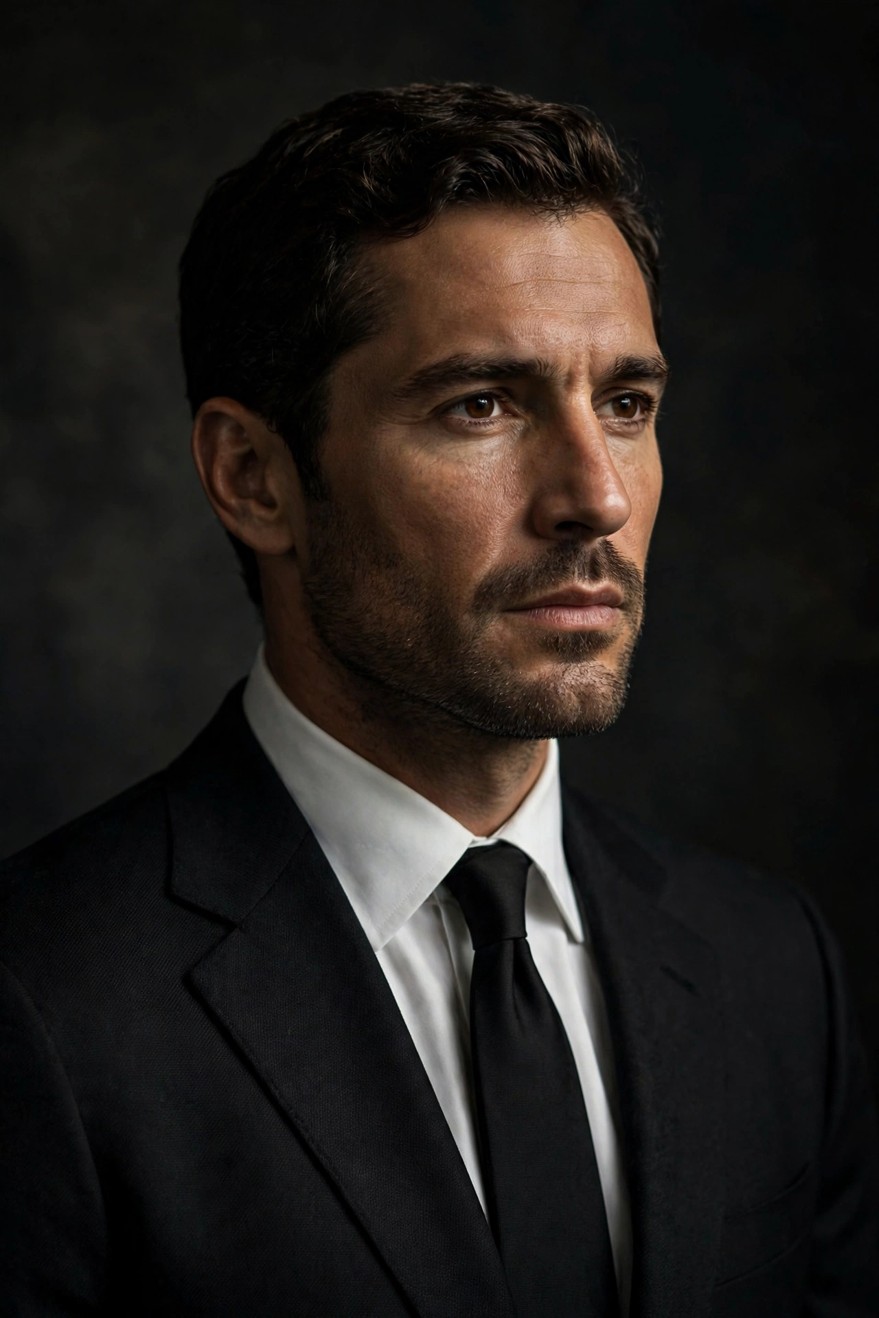 Classic Black Suit Portrait