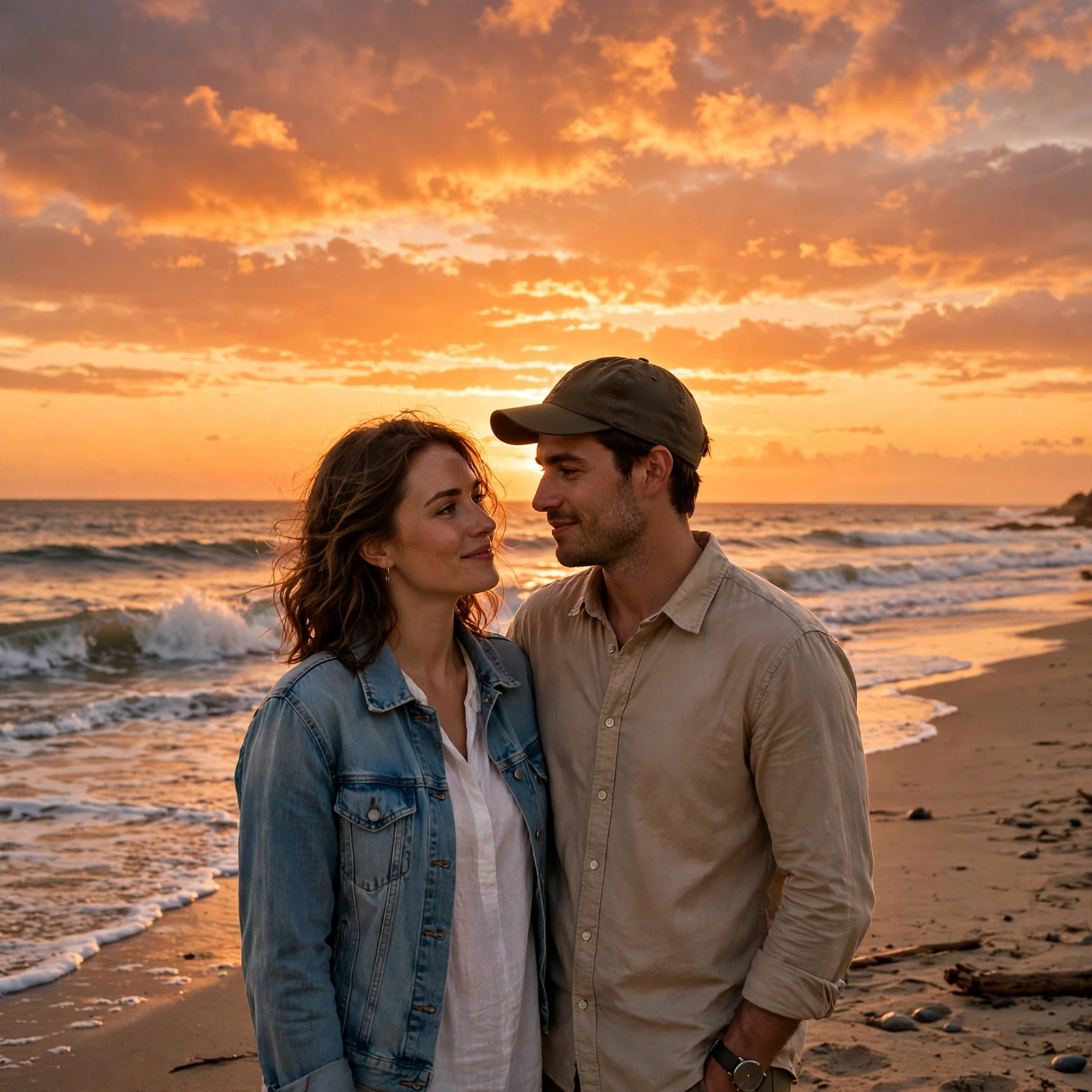 Couple Beach Sunset
