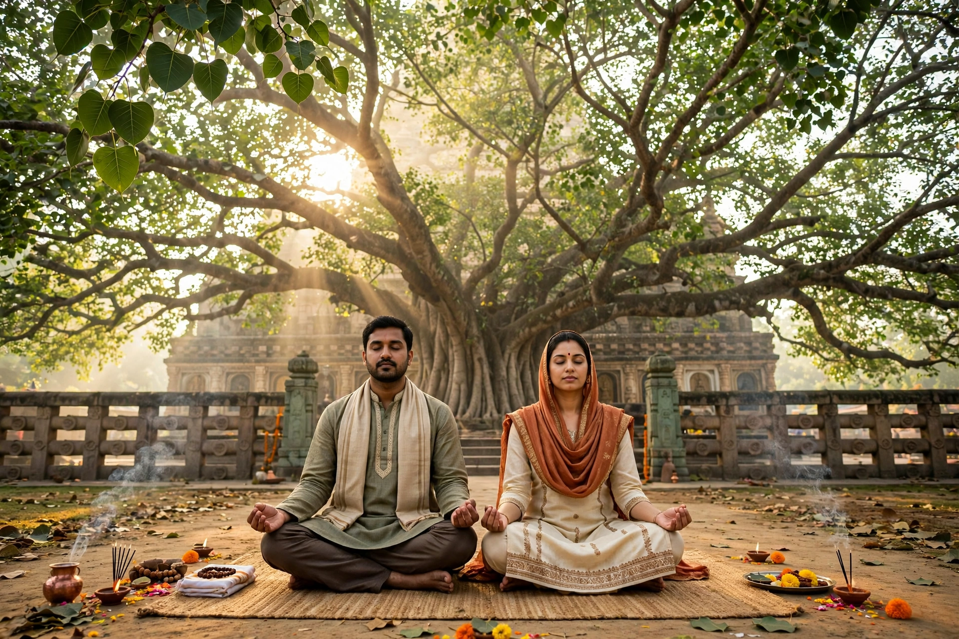 Couple Bodhi Tree