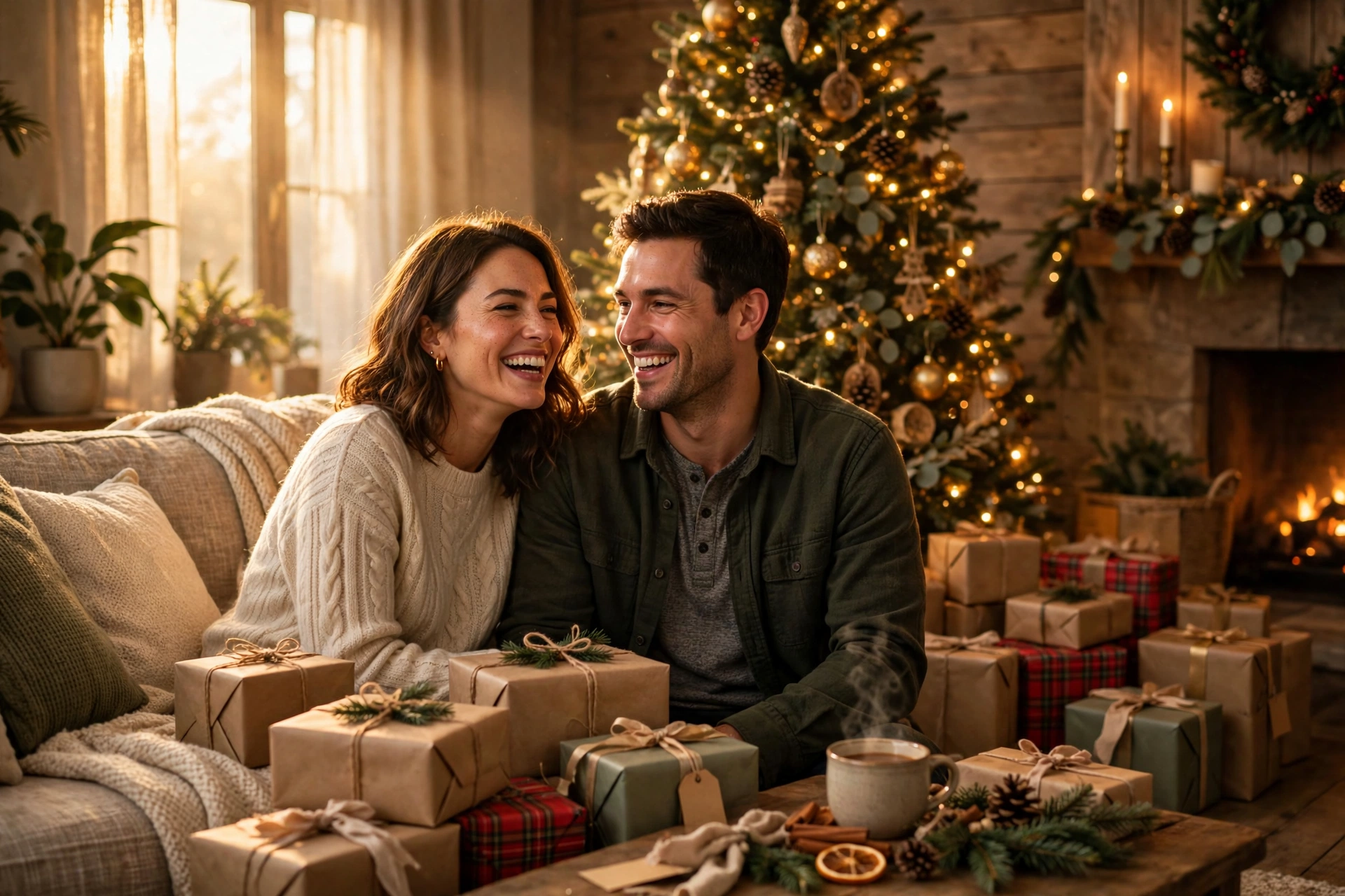 Couple Christmas Morning