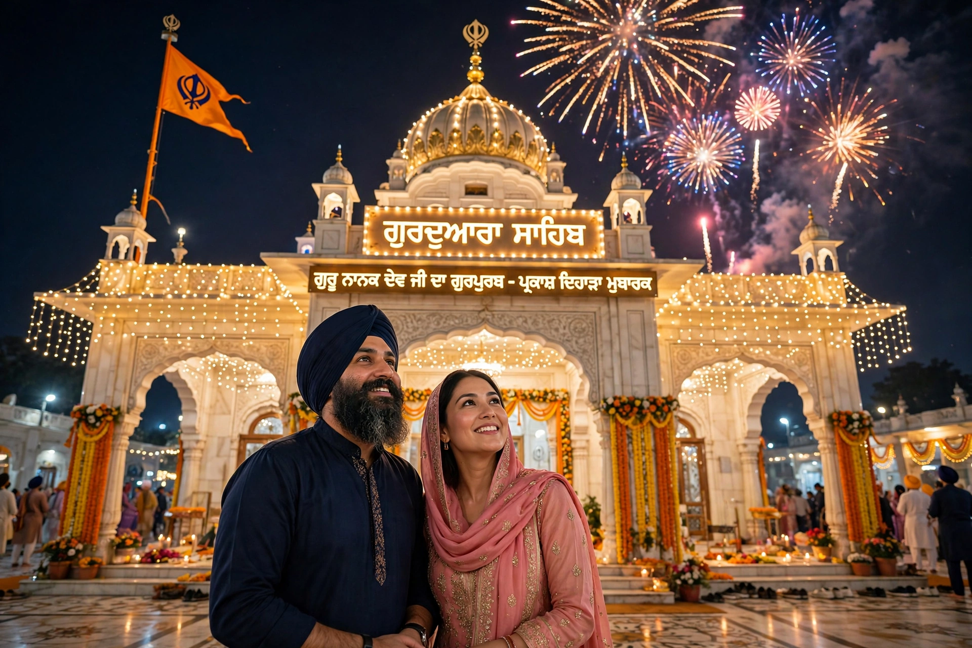 Couple Gurpurab Lights