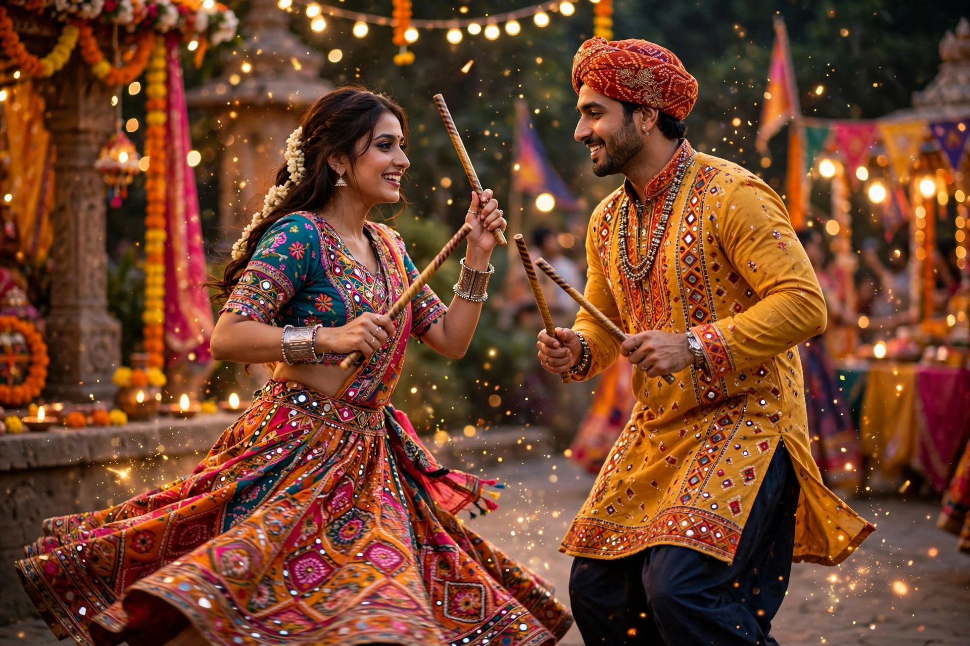 Couple Navratri Garba