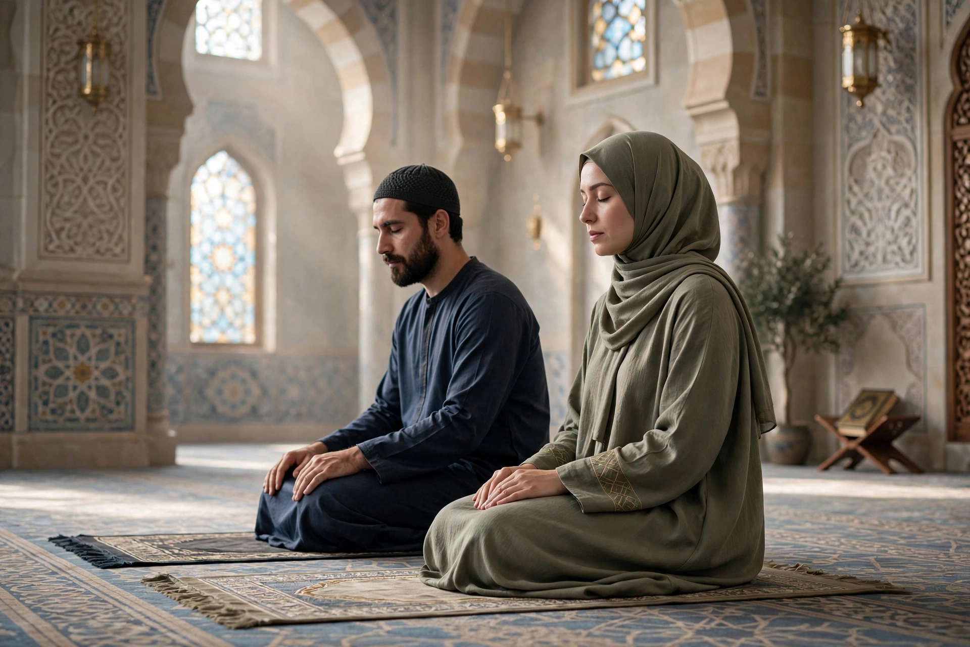 Couple Praying Salah