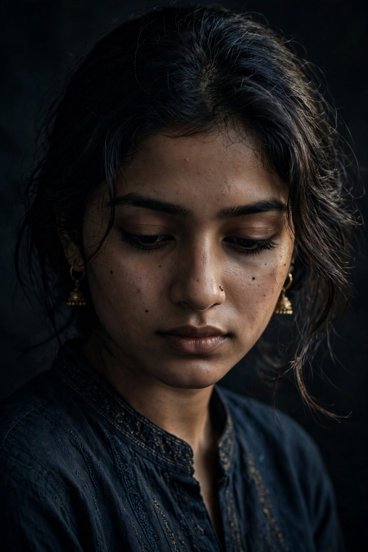 Dark Cinematic Instagram DP Portrait