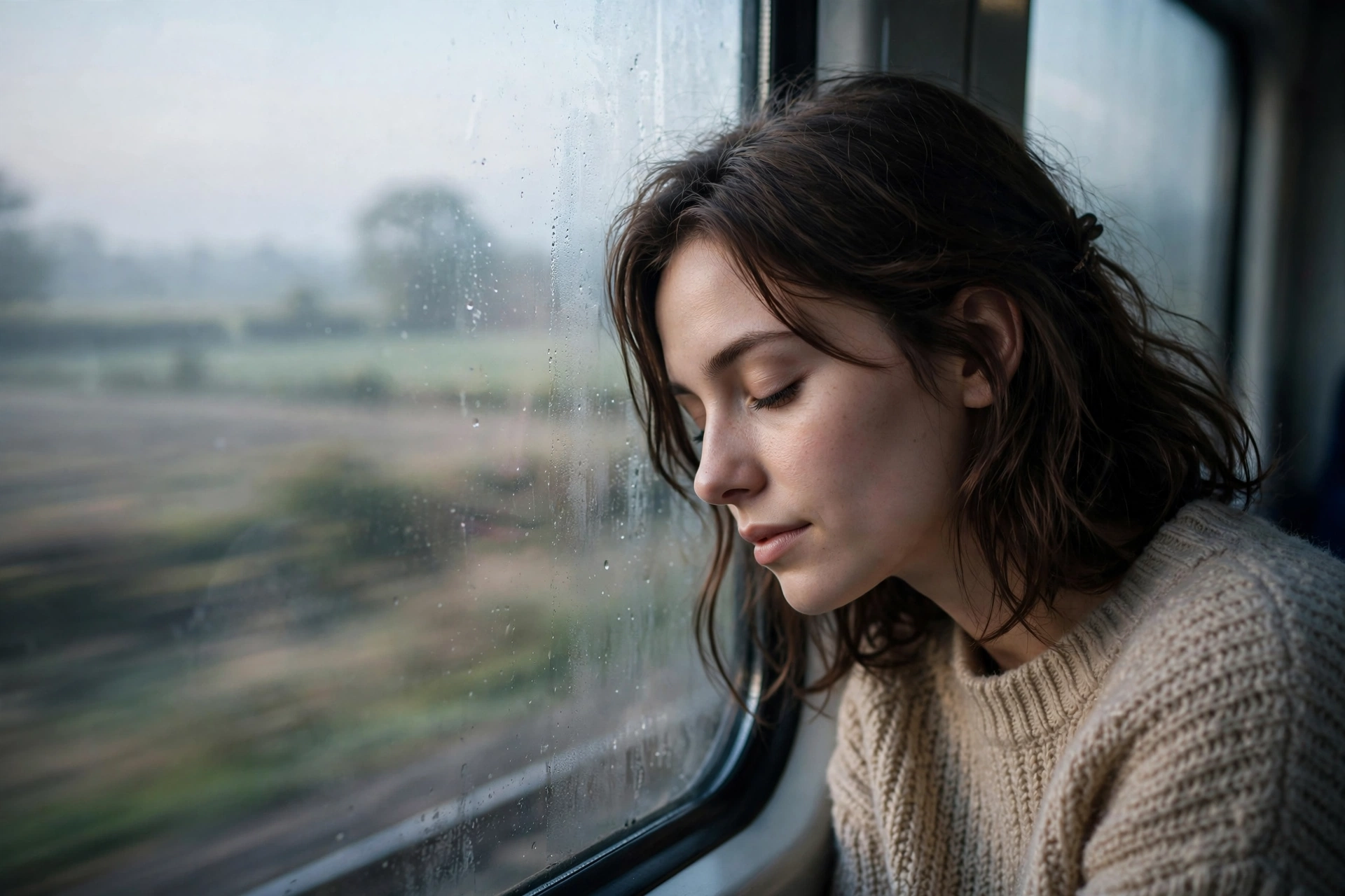 Dawn Train Window