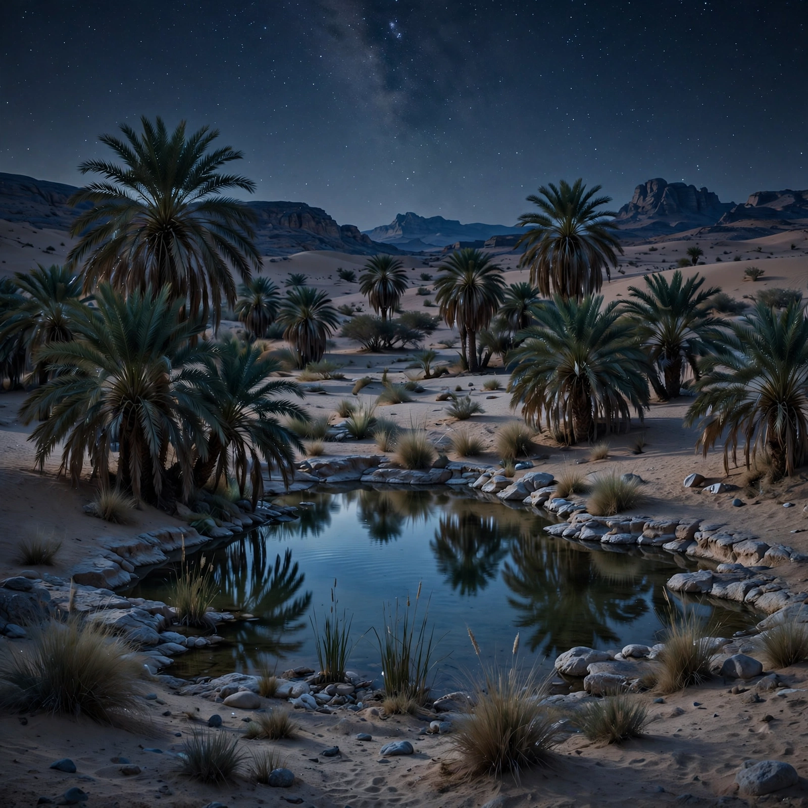 Desert Oasis Night