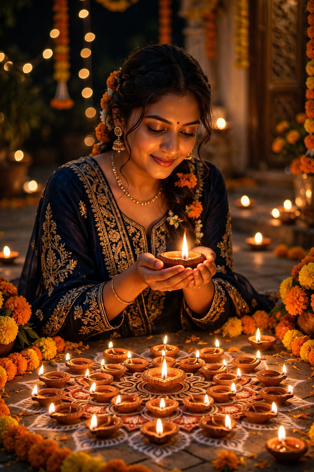 Diwali Diya Celebration AI Prompt
