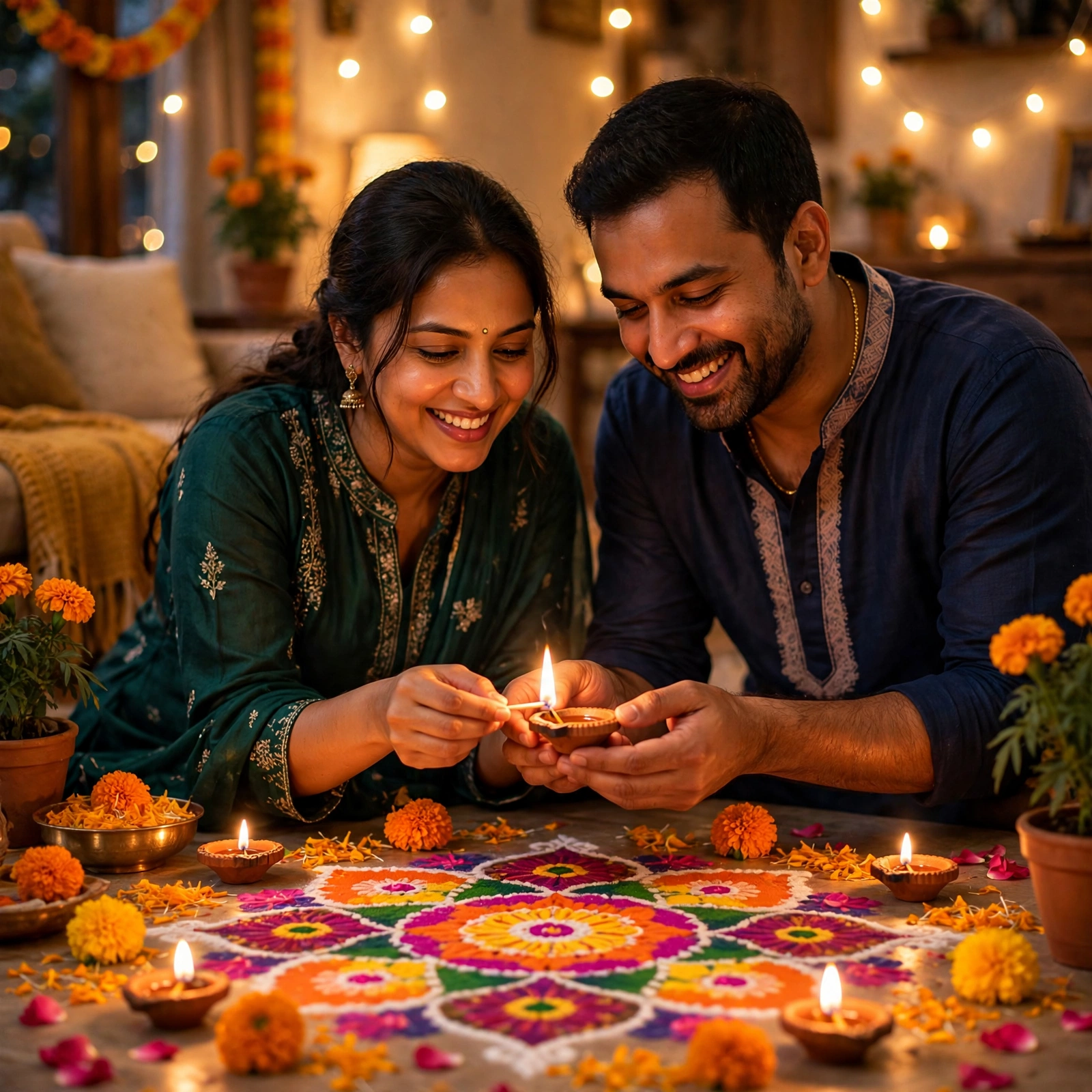 Diwali House Couple