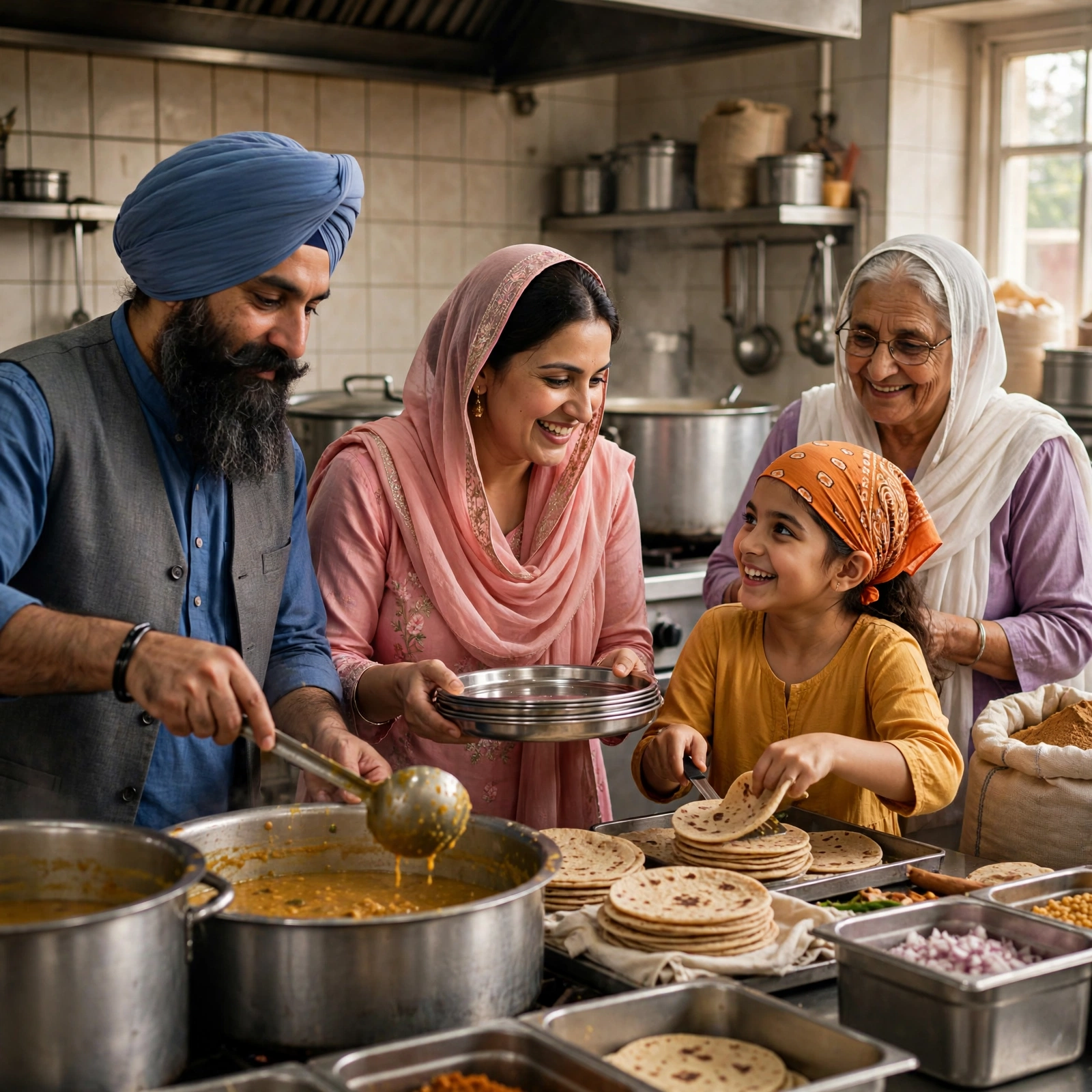 Family at Gurudwara