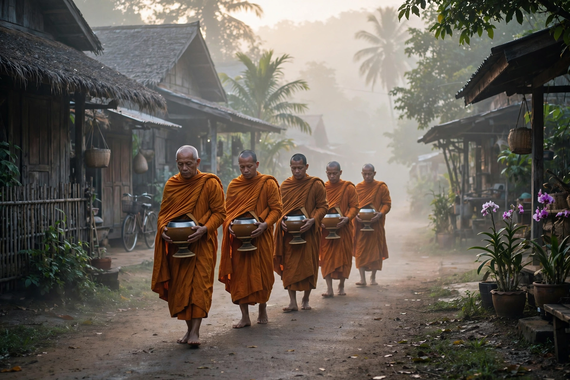 Family Monk Alms