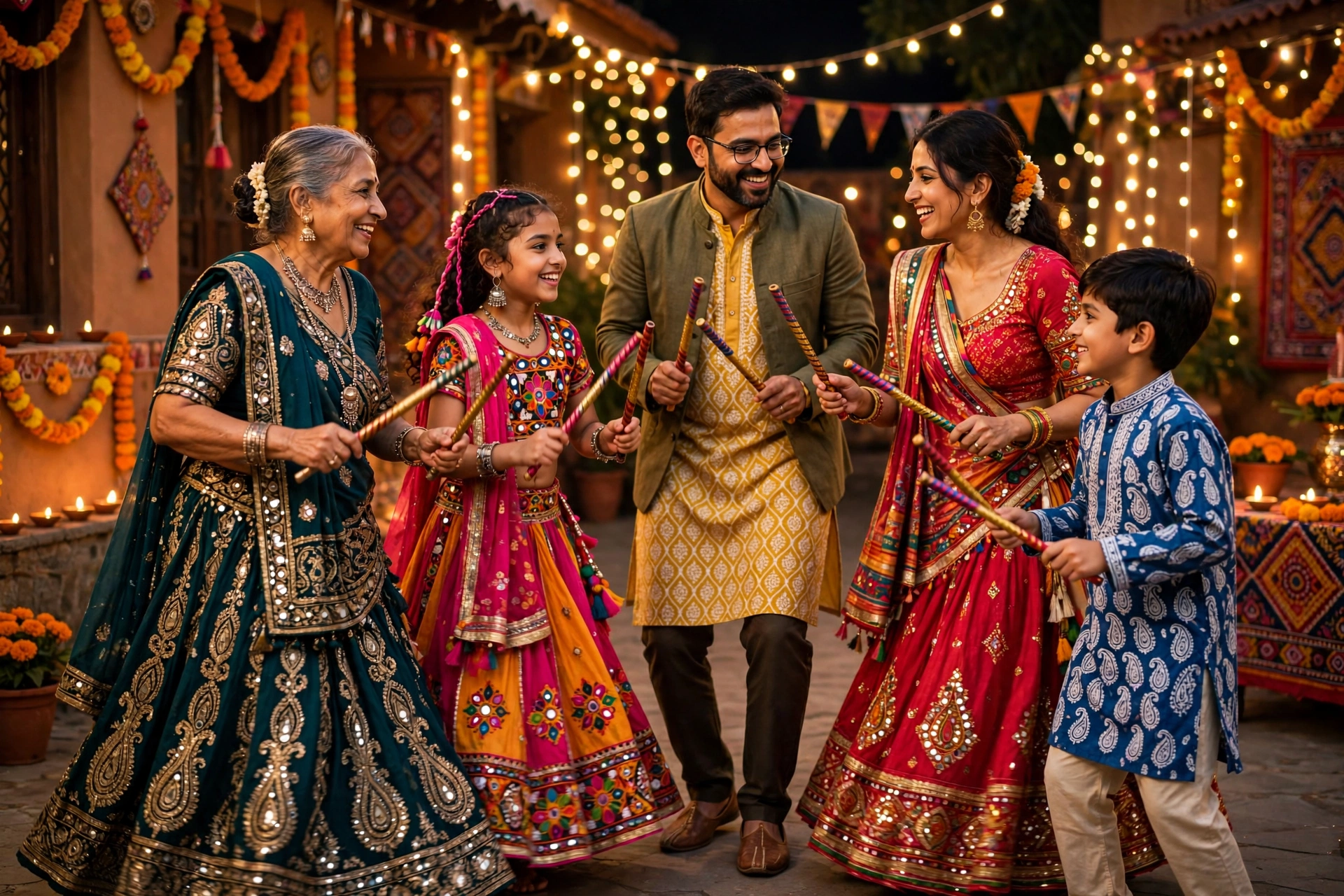 Family Navratri Garba