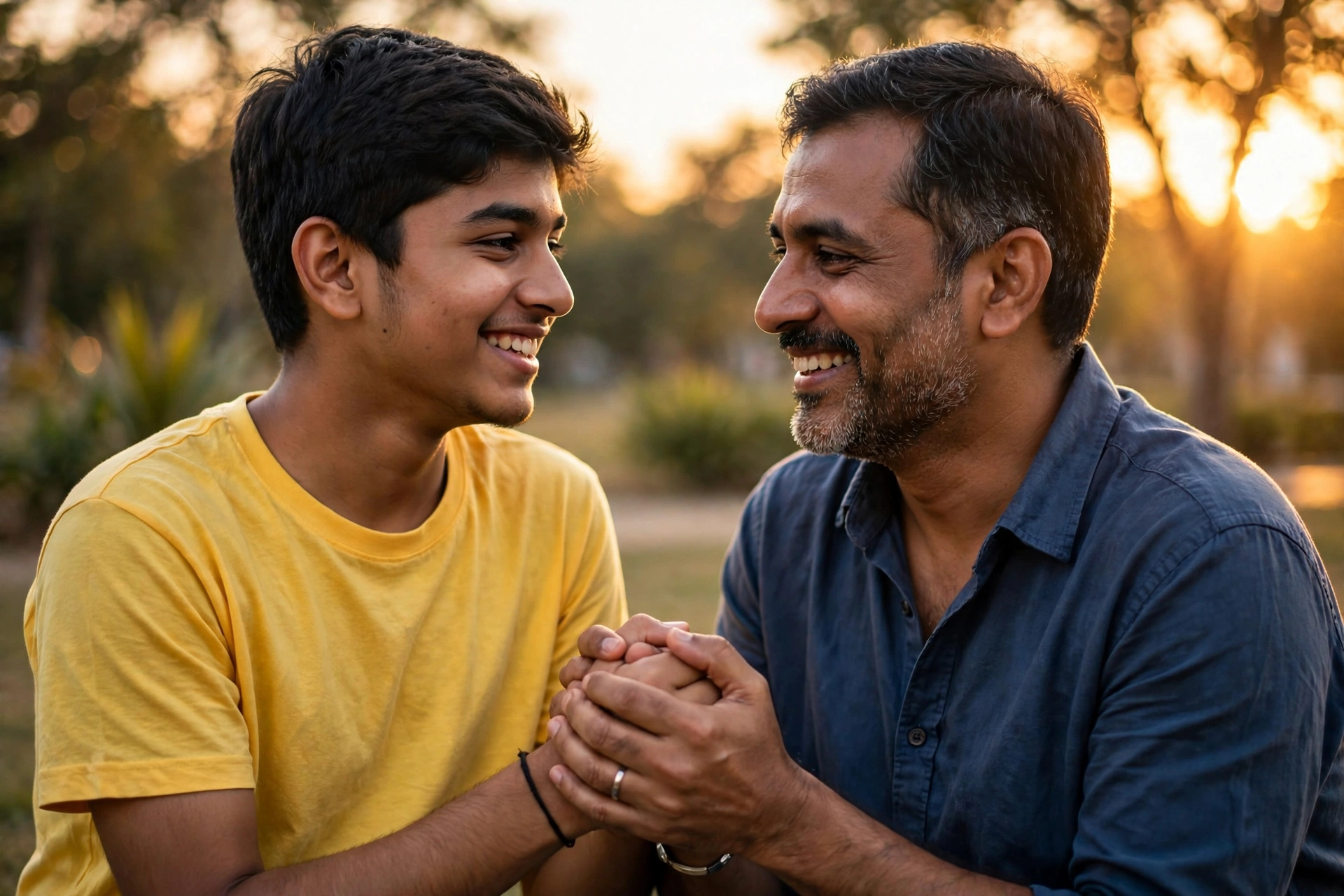 Fathers Day Hand Holding Portrait