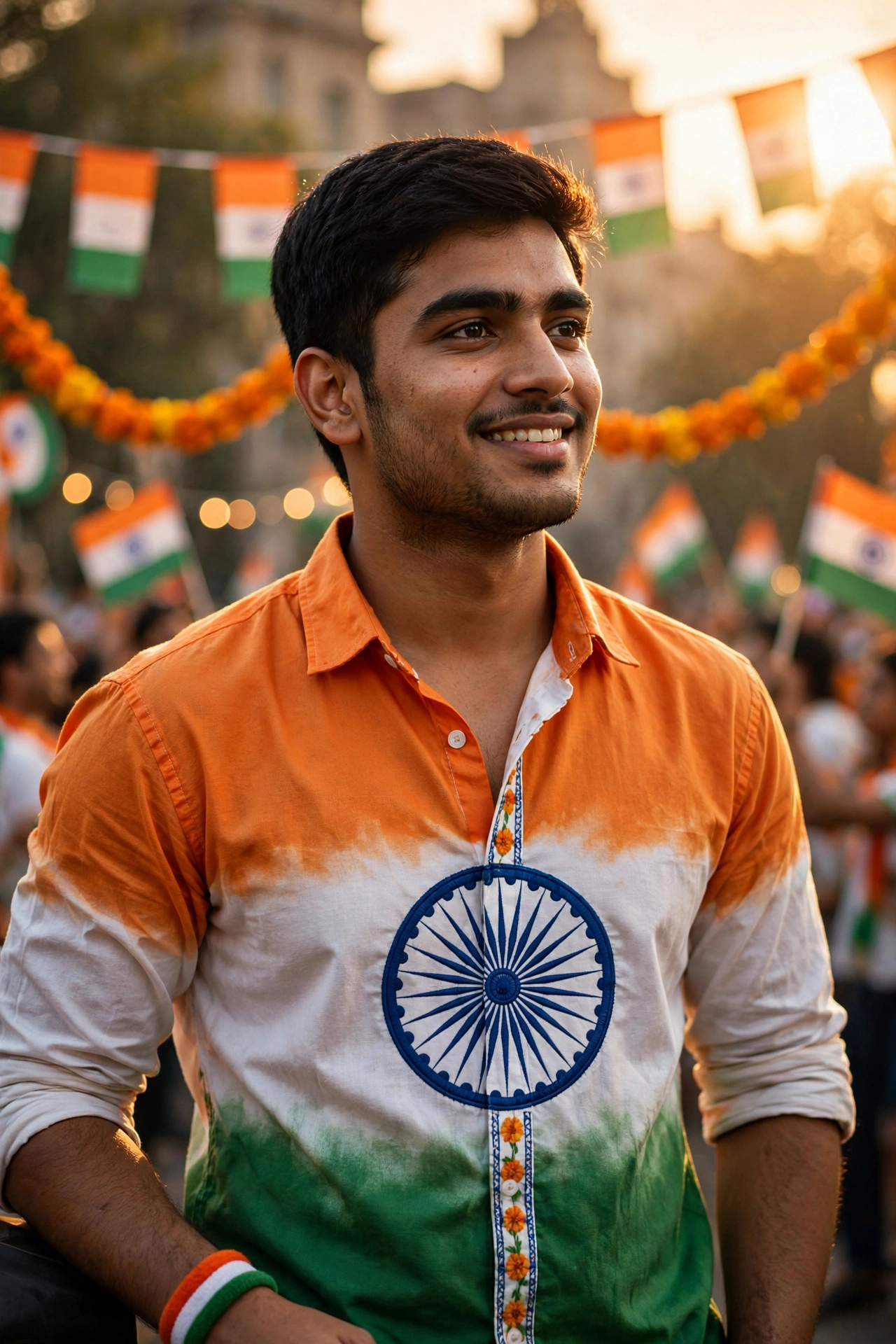 Flag Shirt Republic Day Portrait