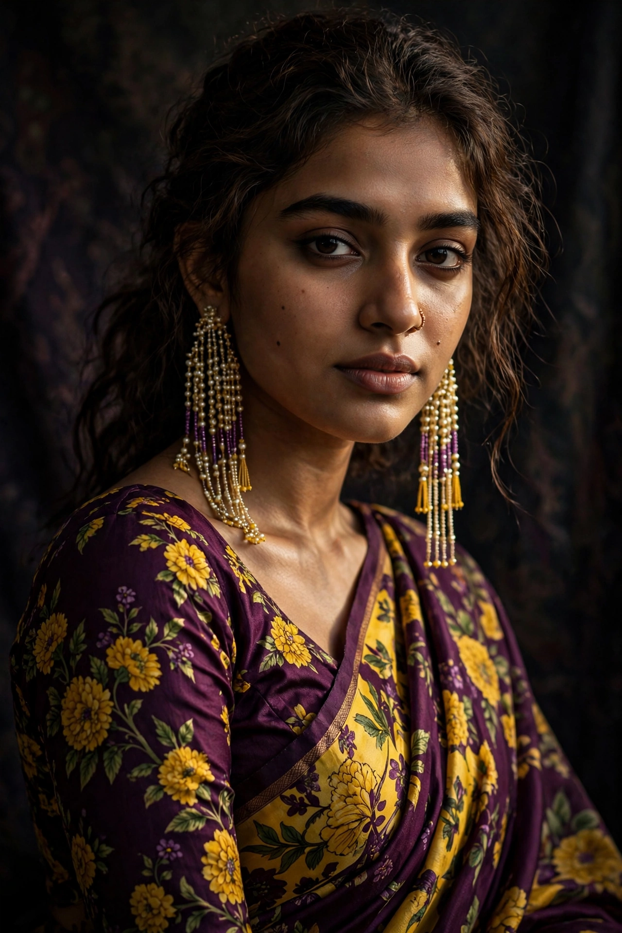 Floral Saree Portrait