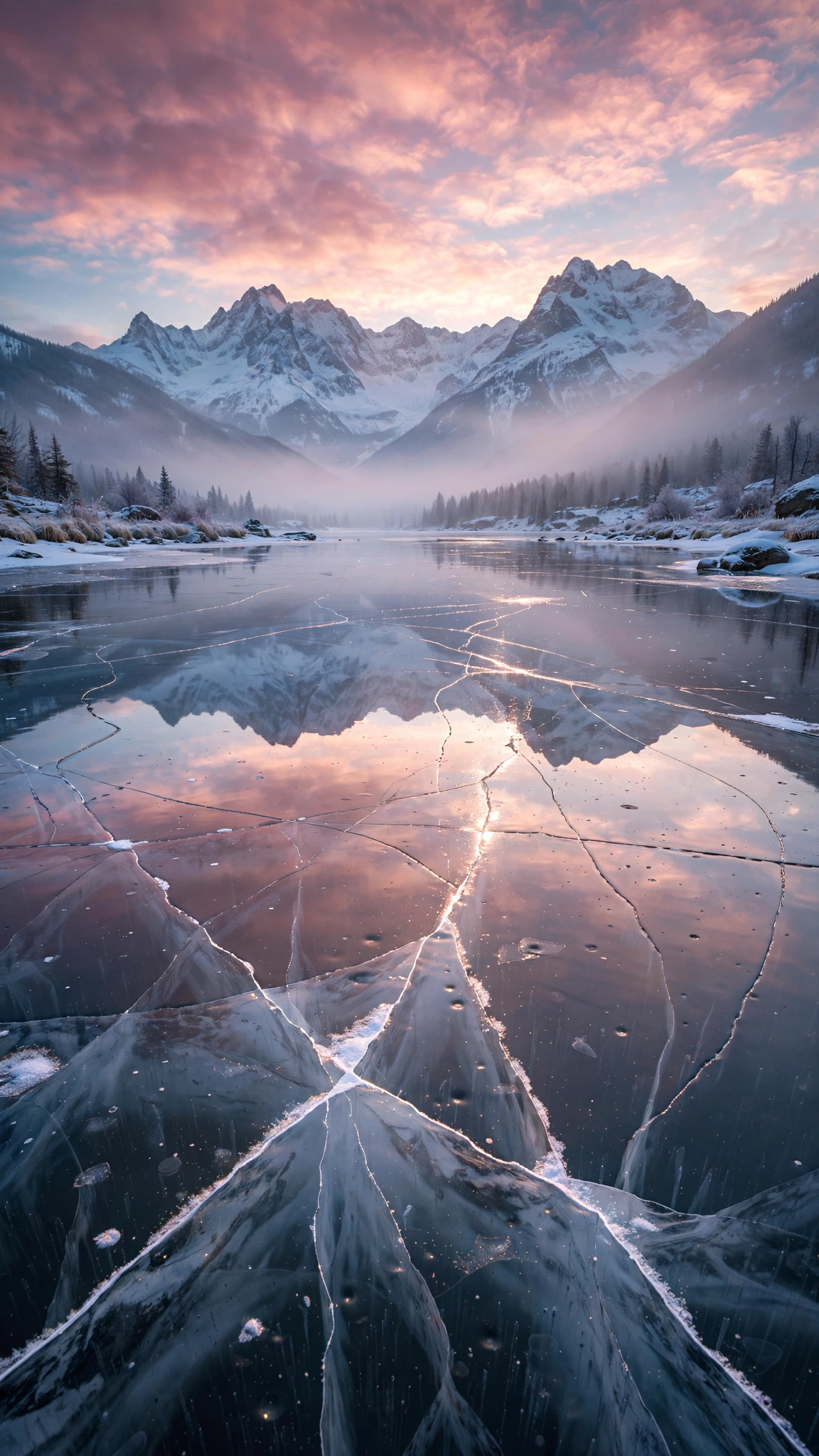 Frozen Lake Mirror